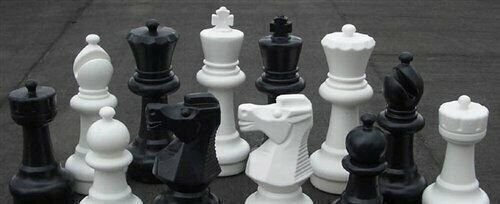 MegaChess 12 Inch Plastic Giant Chess Set with Plastic Board