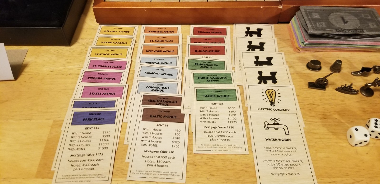 Monopoly Grand Edition Deluxe Folding Wood Frame WS Game Company 2021