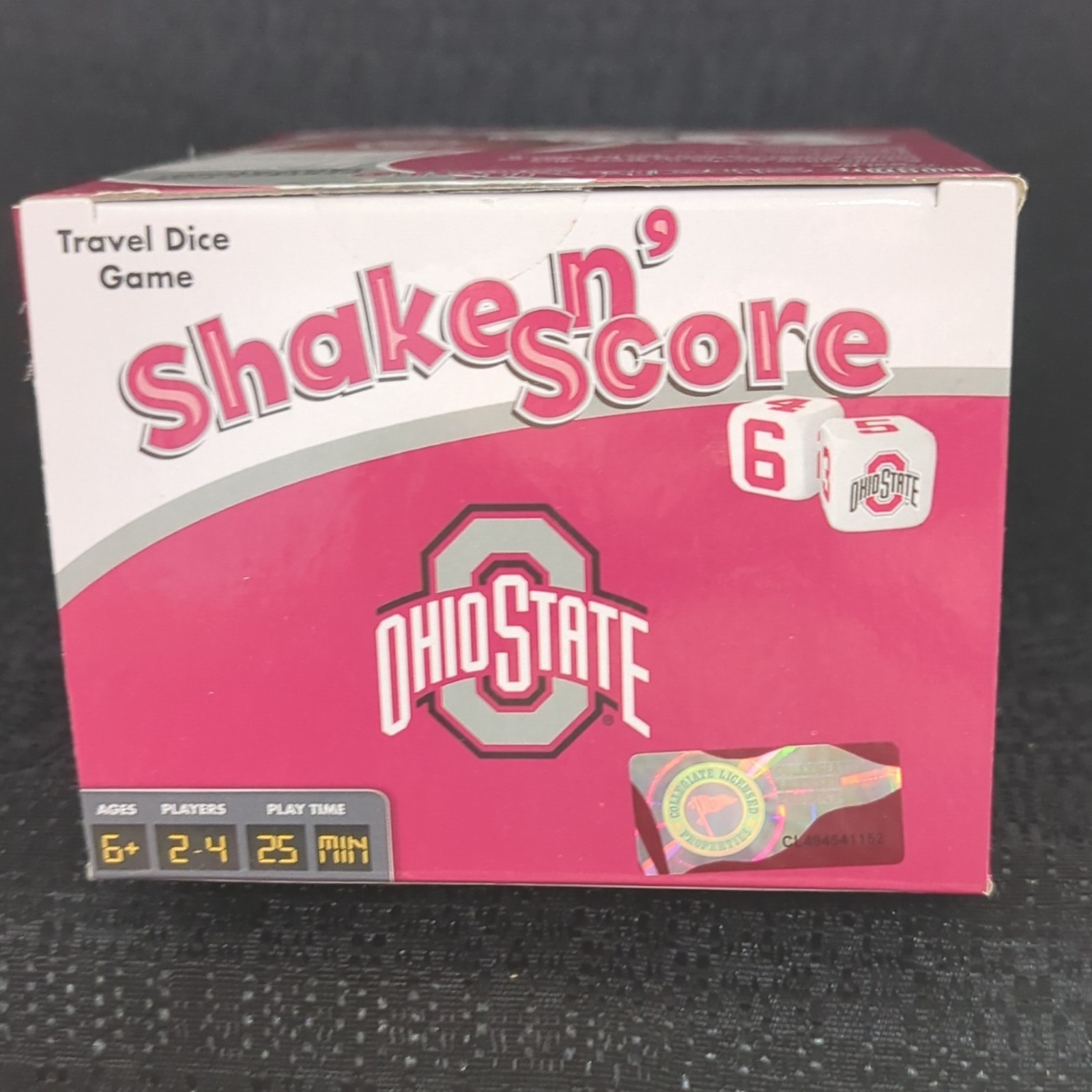 MasterPieces Ohio State Shake n’ Score Travel Dice Game Set OST3090
