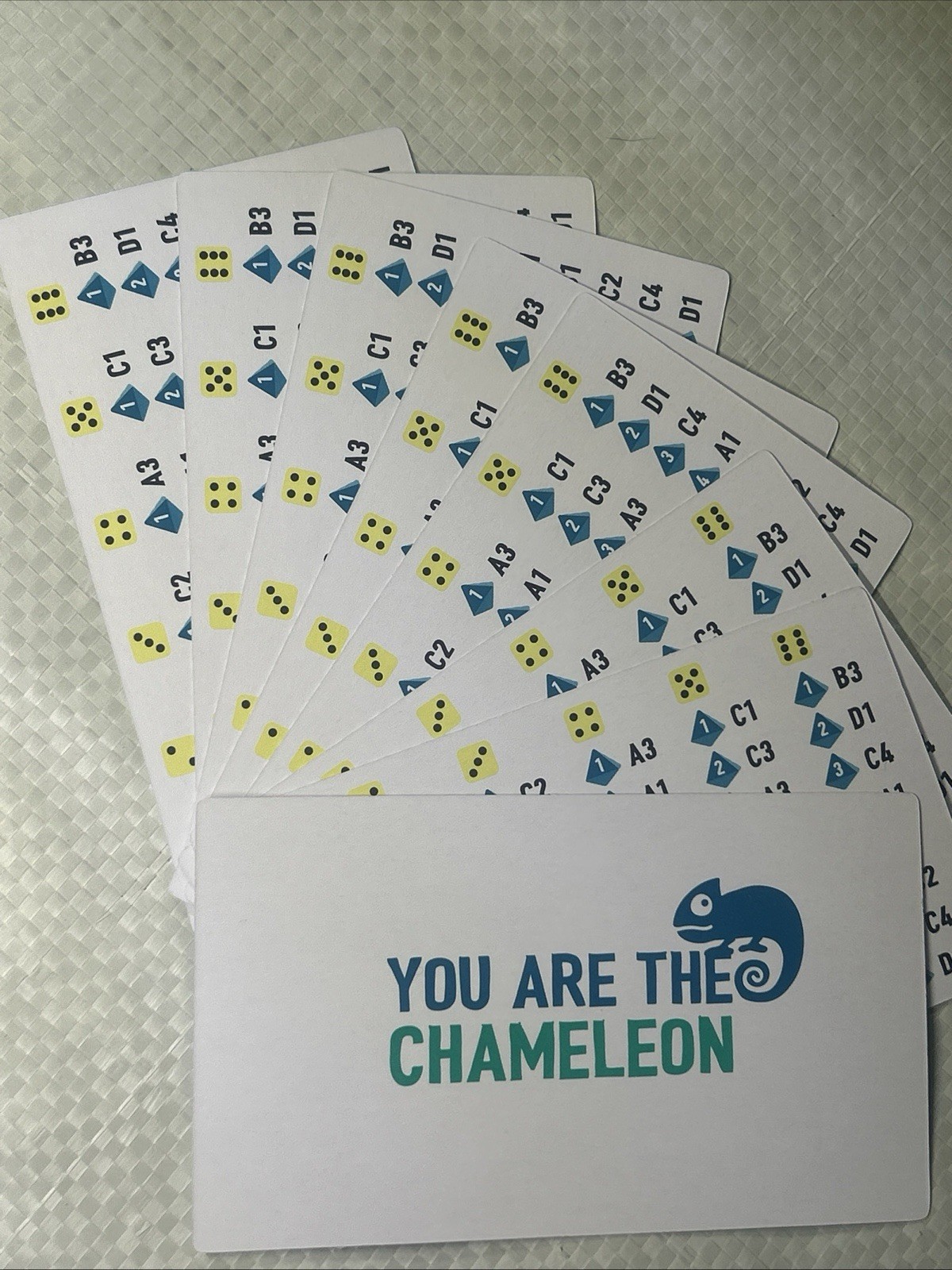 The Chameleon Green Cards Replacement Set of 8 Big Potato Games