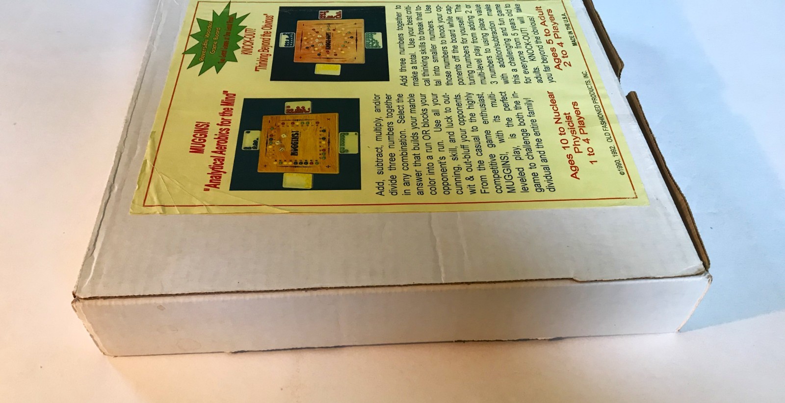 Vintage – “MUGGINS” & “KNOCK-OUT” – Reversible Wooden Game Board – Complete