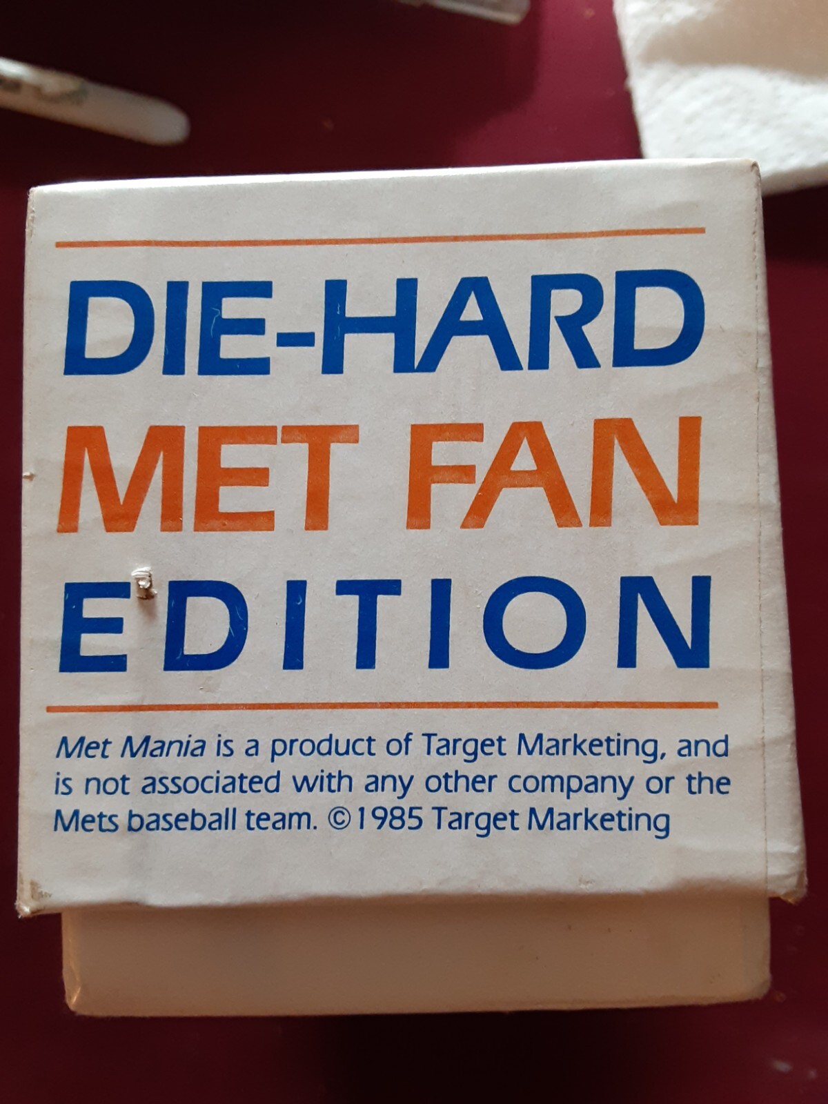 Vintage 1985 Target Met Mania Die Hard Met Edition SPORTS Trivia Game RARE