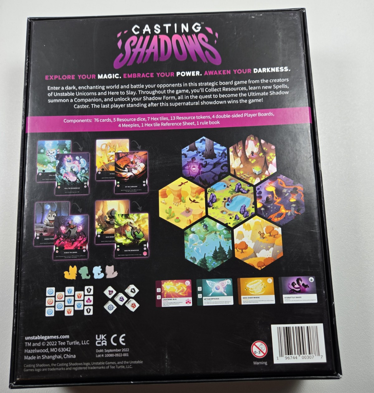 Casting Shadows Board Game Unstable Games Strategic Role Playing Kickstarter