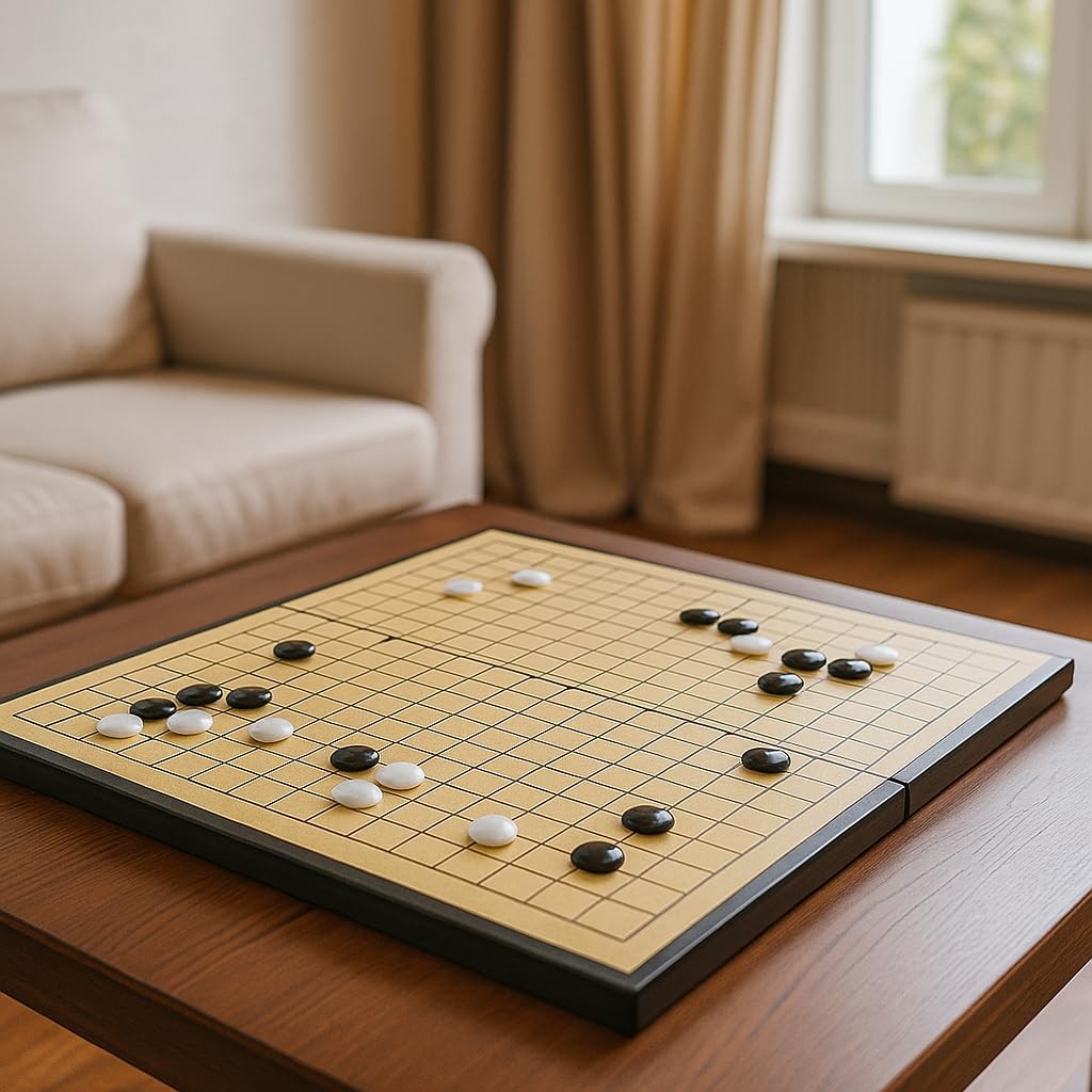 Medium Magnetic 19×19 Go Game Set Board 11 with Single Convex Stones