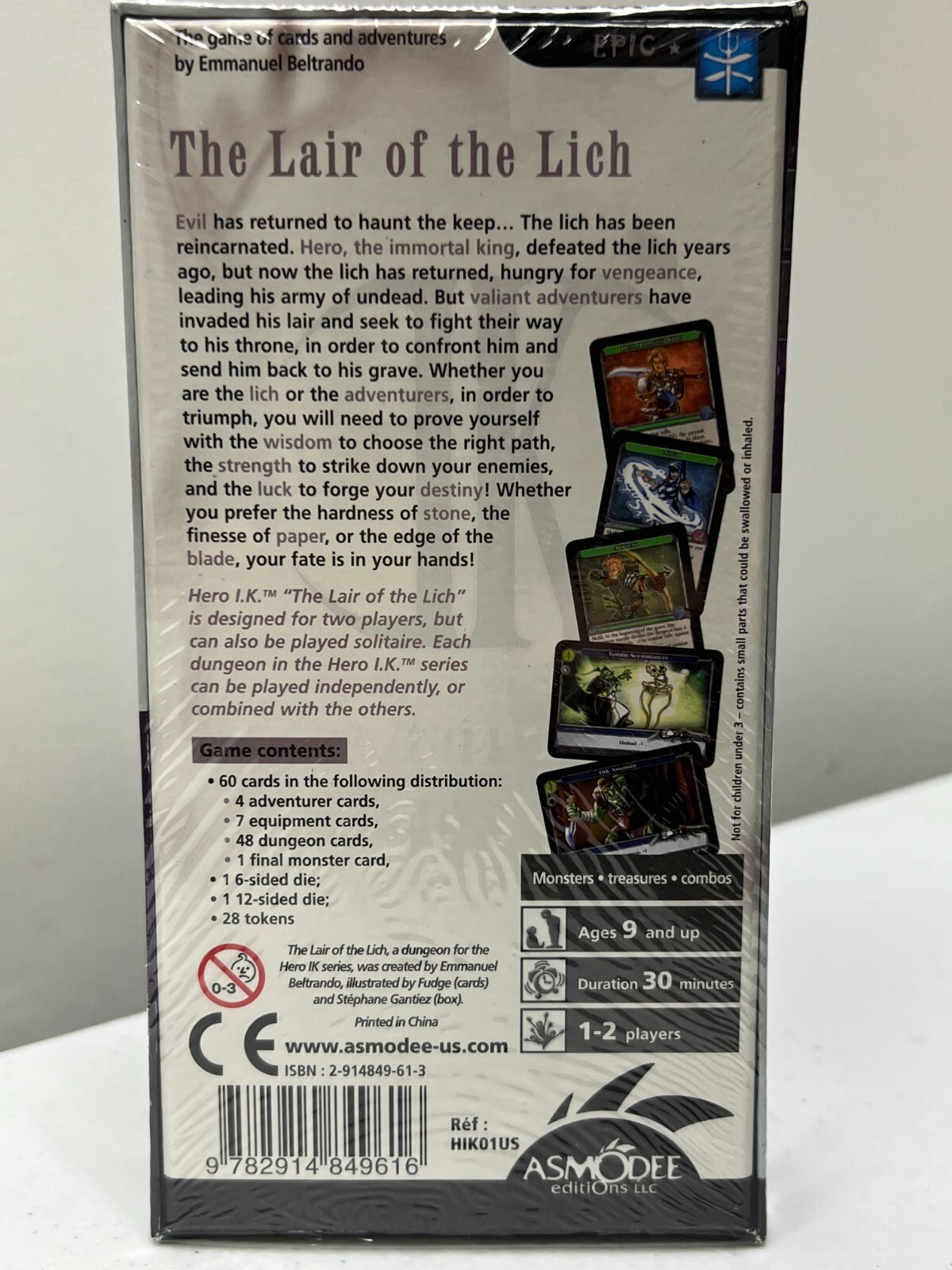 Hero: Immortal King: The Lair of the Lich NEW SEALED Board Game Boardgame