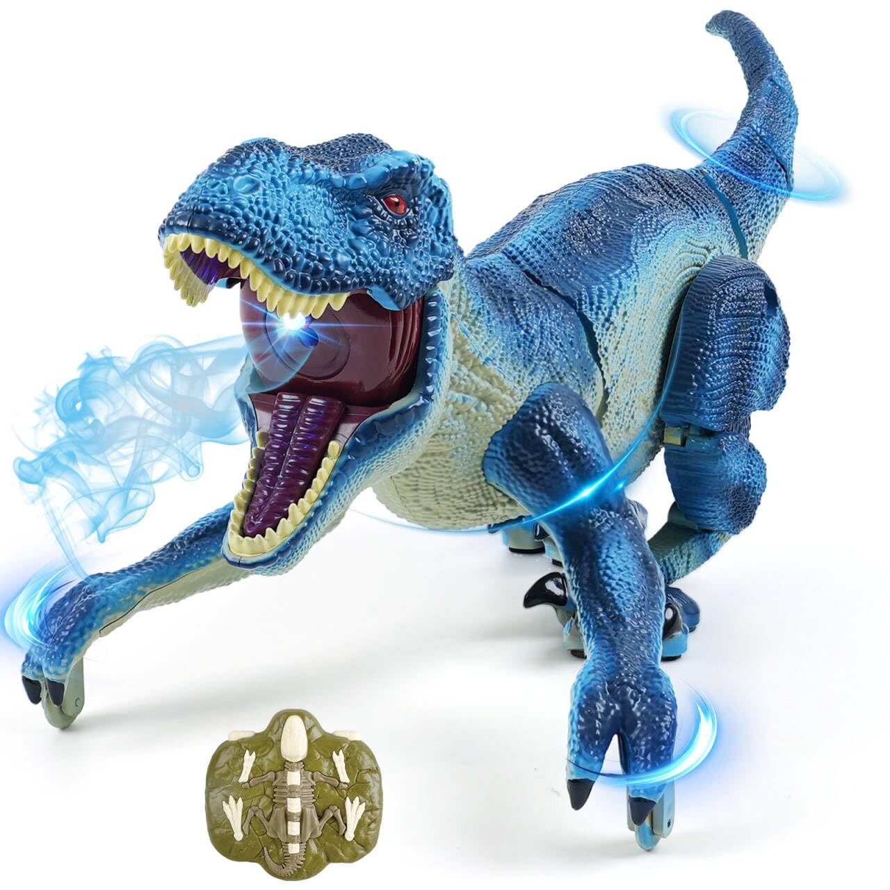 Remote Control Dinosaur Toy Walking Dino Light Spray Roar Kids Ages 3-12 3-5 4-7
