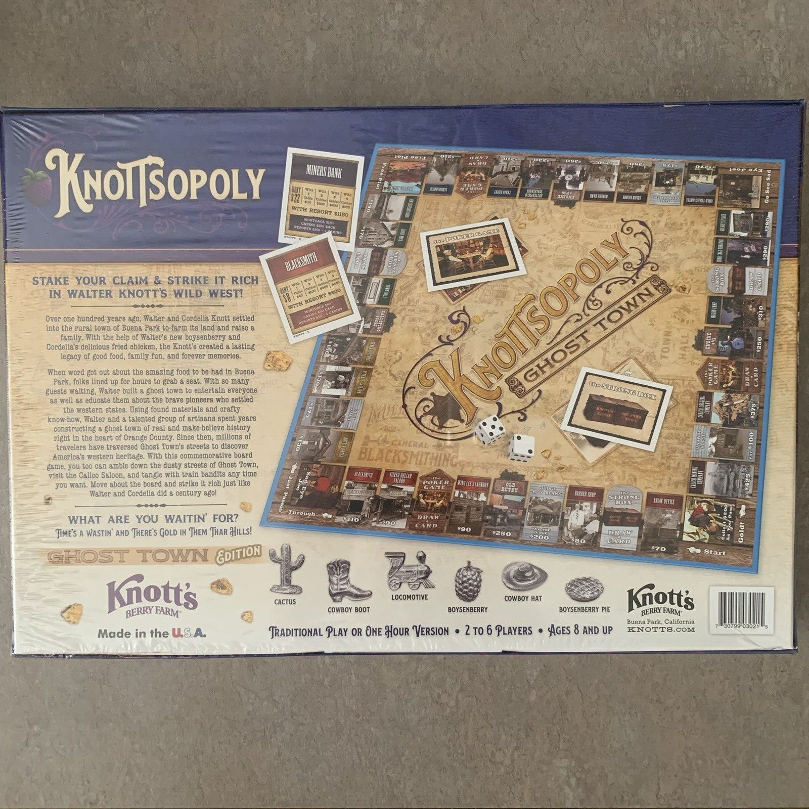 Knottsopoly Ghost Town Edition Knott’s Berry Farm Walter Knott – NEW SEALED