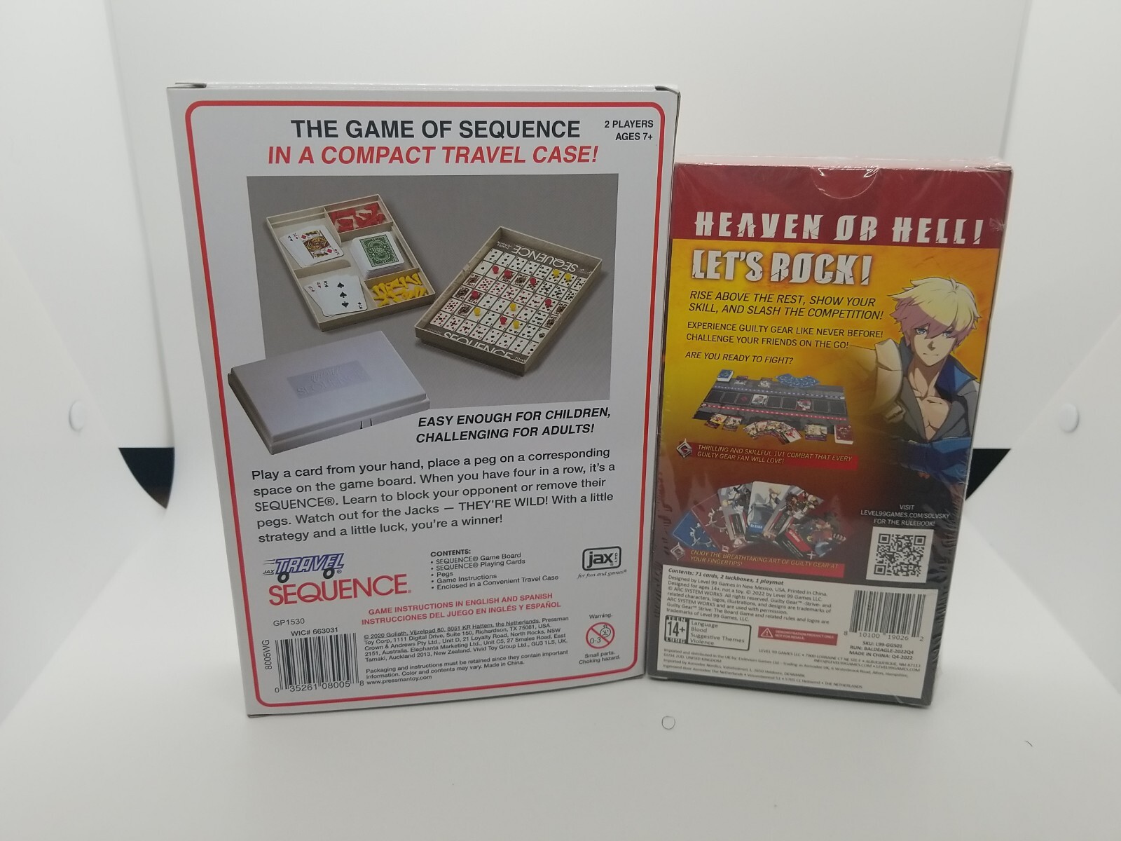 SEQUENCE 4 in a Row Cards & GUILTY GEAR STRIVE Exceed – 2 2 Player Board Games