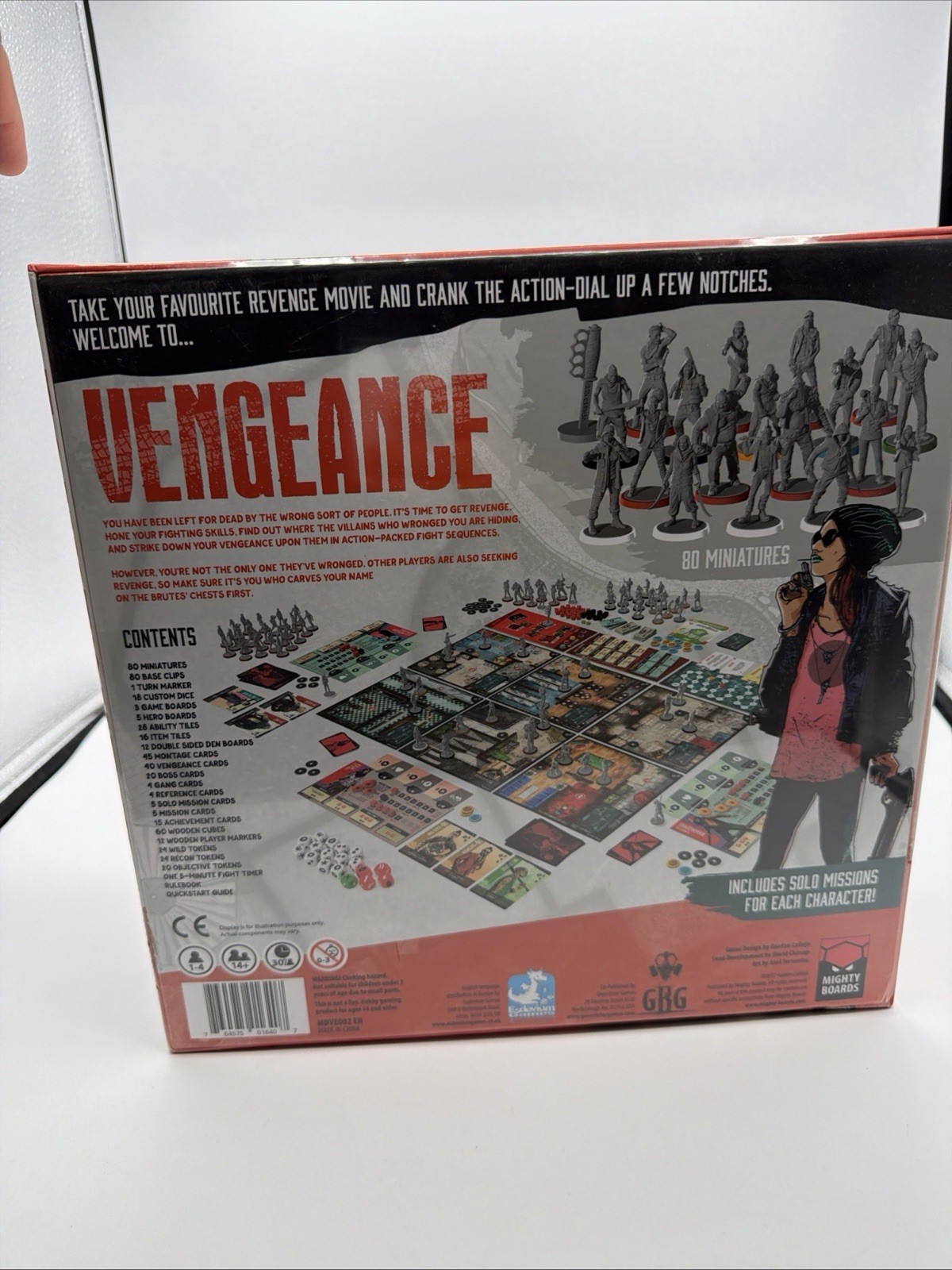 Vengeance Board Game Mighty Boards Greenbrier Games Gordon Calleja 80 Minis New
