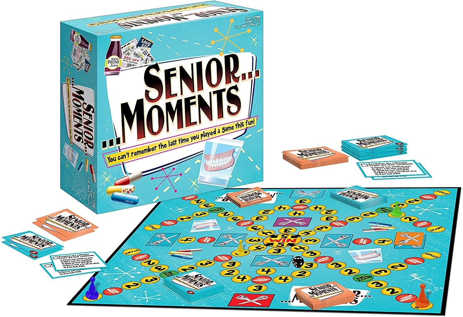 TDC Games Senior Moments Bundle Pack – Board Game and Travel Card Game