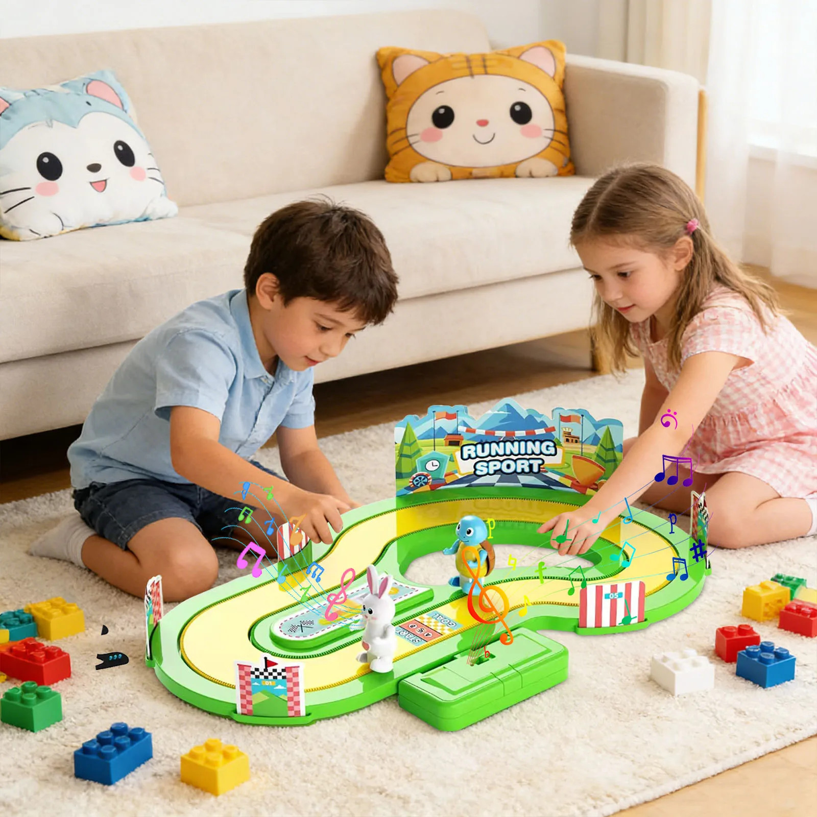 Sensory Racing Game Board 2 Player Parent Child Interactive Activity