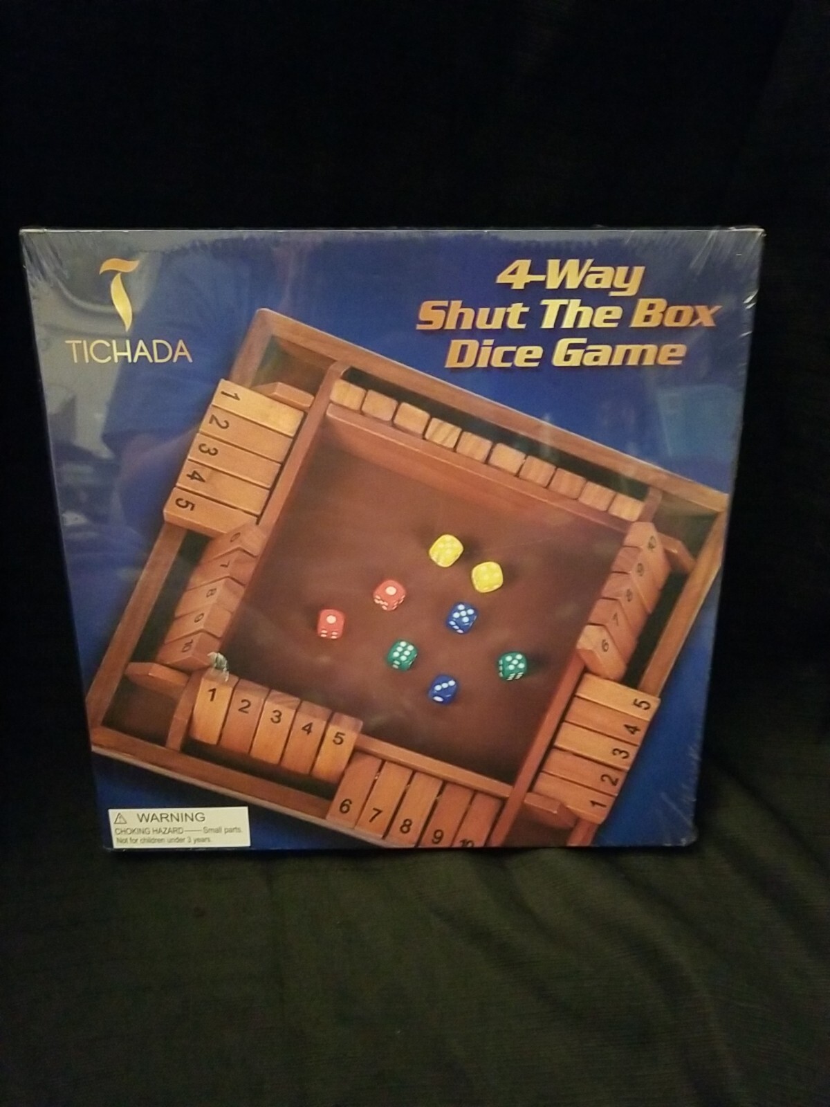 Shut the Box Dice Game Party Game – Wooden Box numbets Game. NeW