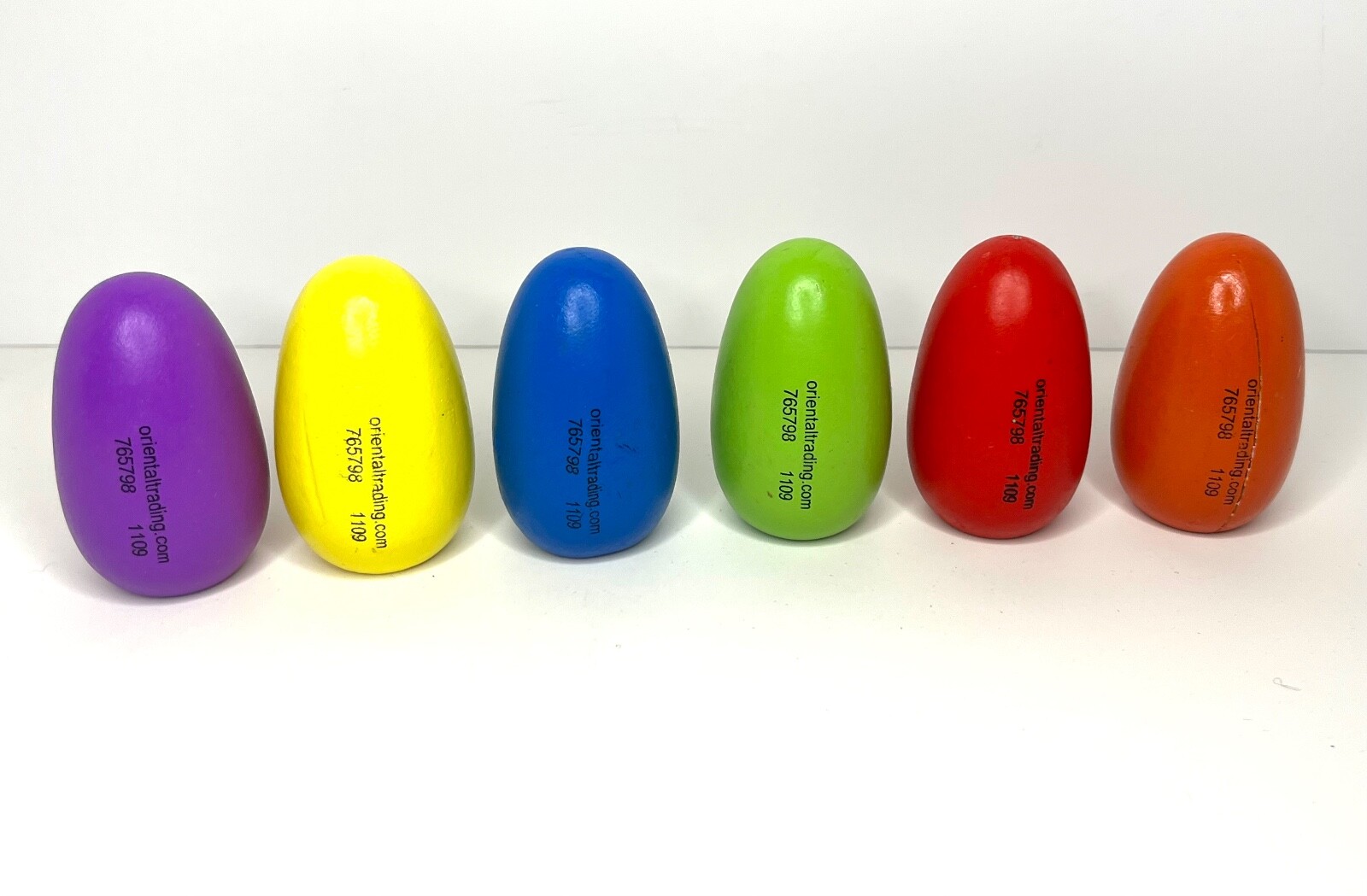 Colorful Easter Egg and Wood Spoon Game, set of 6