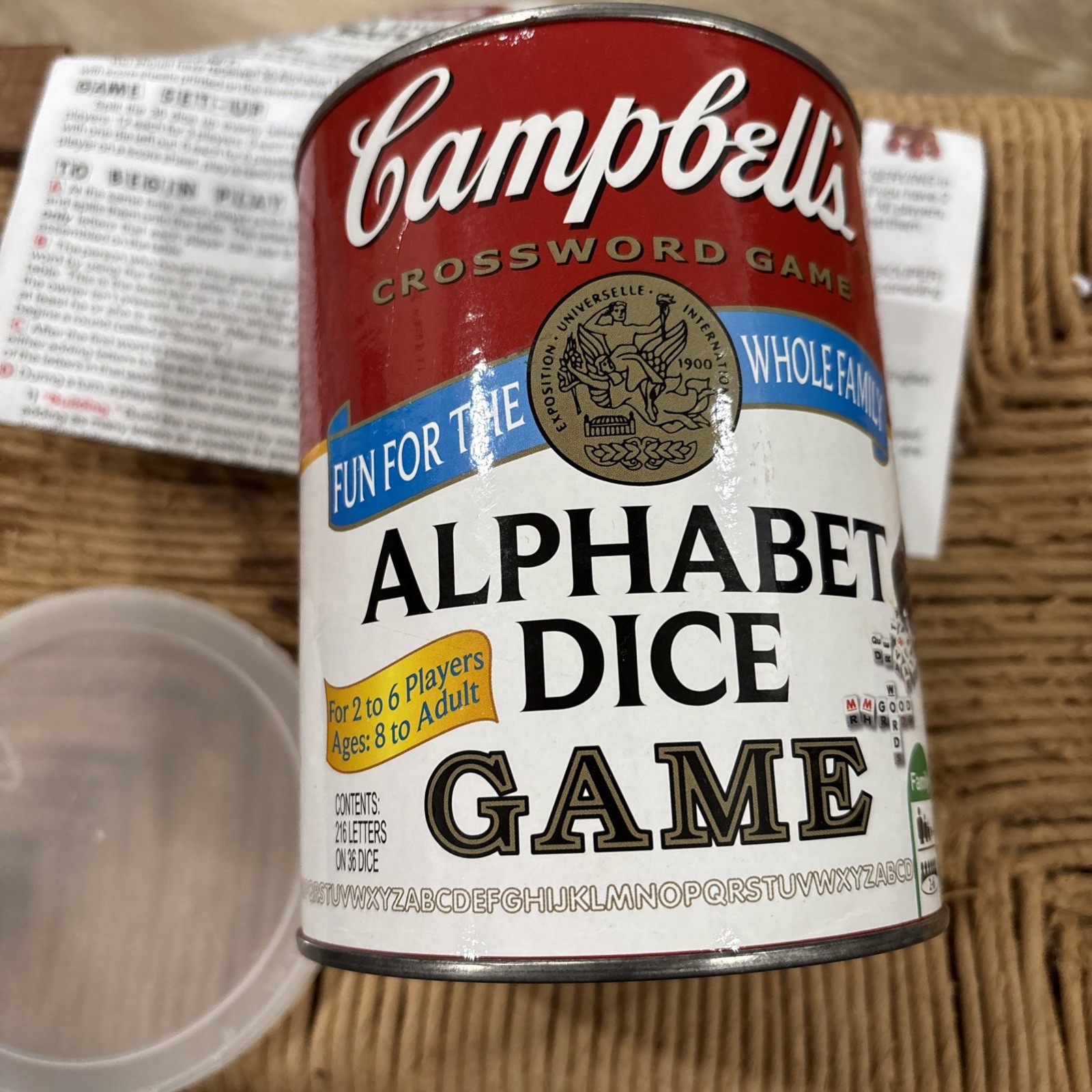 Campbells Soup Alphabet Dice Game 36 Dice. Instructions Are Ripped See Pic