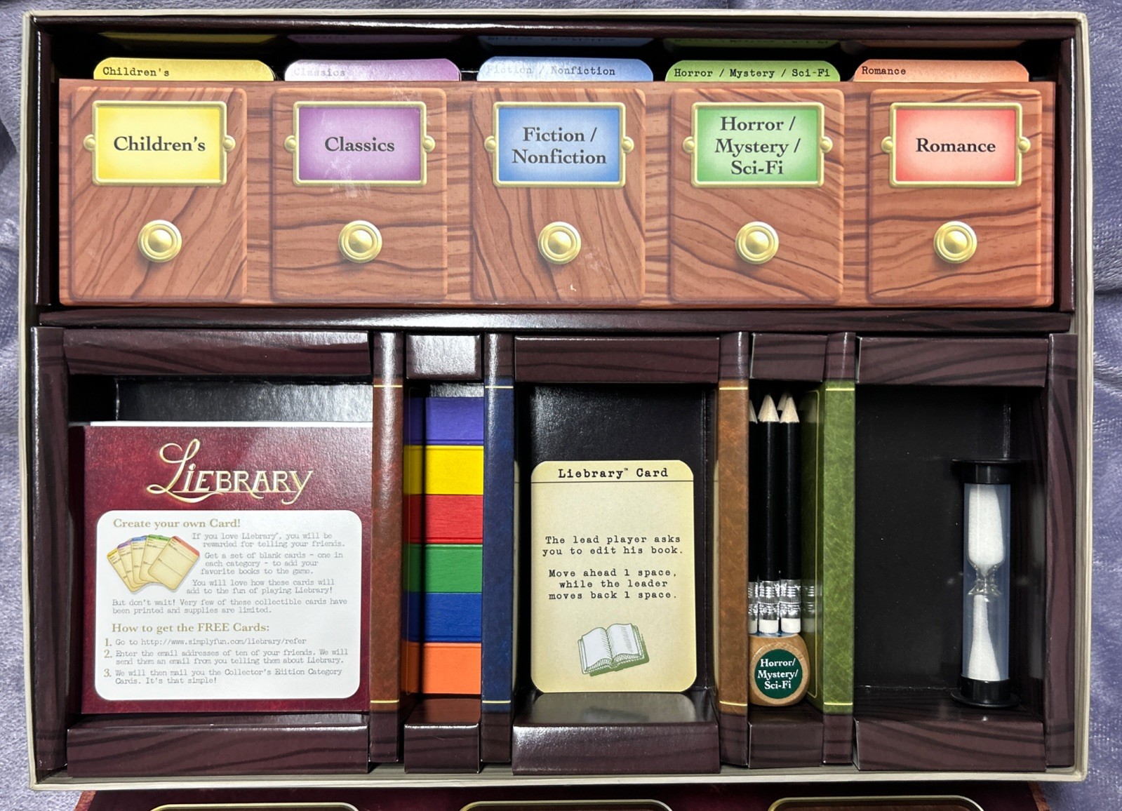 2005 Liebrary Board Game Where The First Line Speaks Volumes! Excellent Shape!