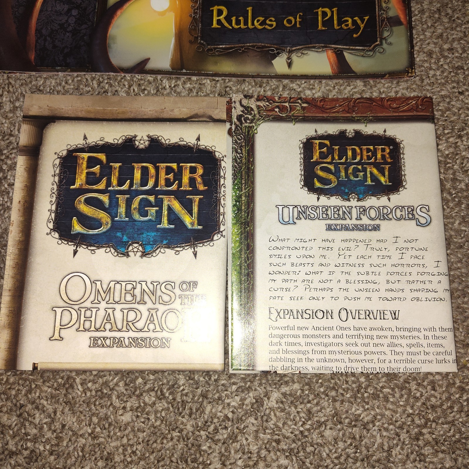 Fantasy Flight Games Elder Sign Board Game w/ 5 Expansions See Description