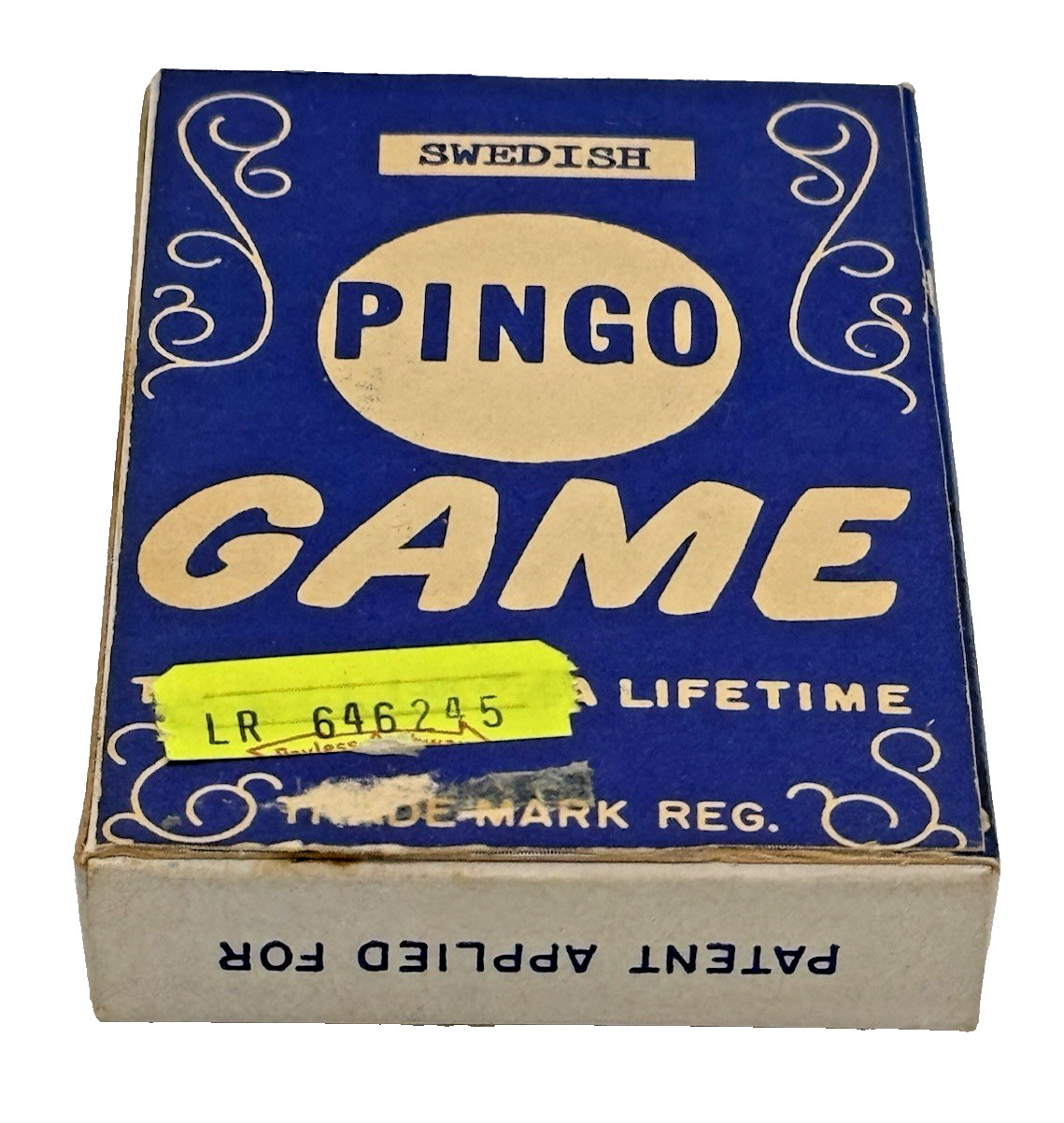 1969 Swedish Pingo Game Complete Dice Chips Cards Nelson Sales “Lifetime” Game