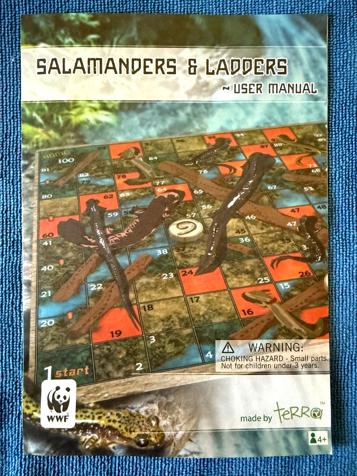 OOP SALAMANDERS (Snakes Chutes) AND LADDERS boardgame WOODEN BOARD game insects