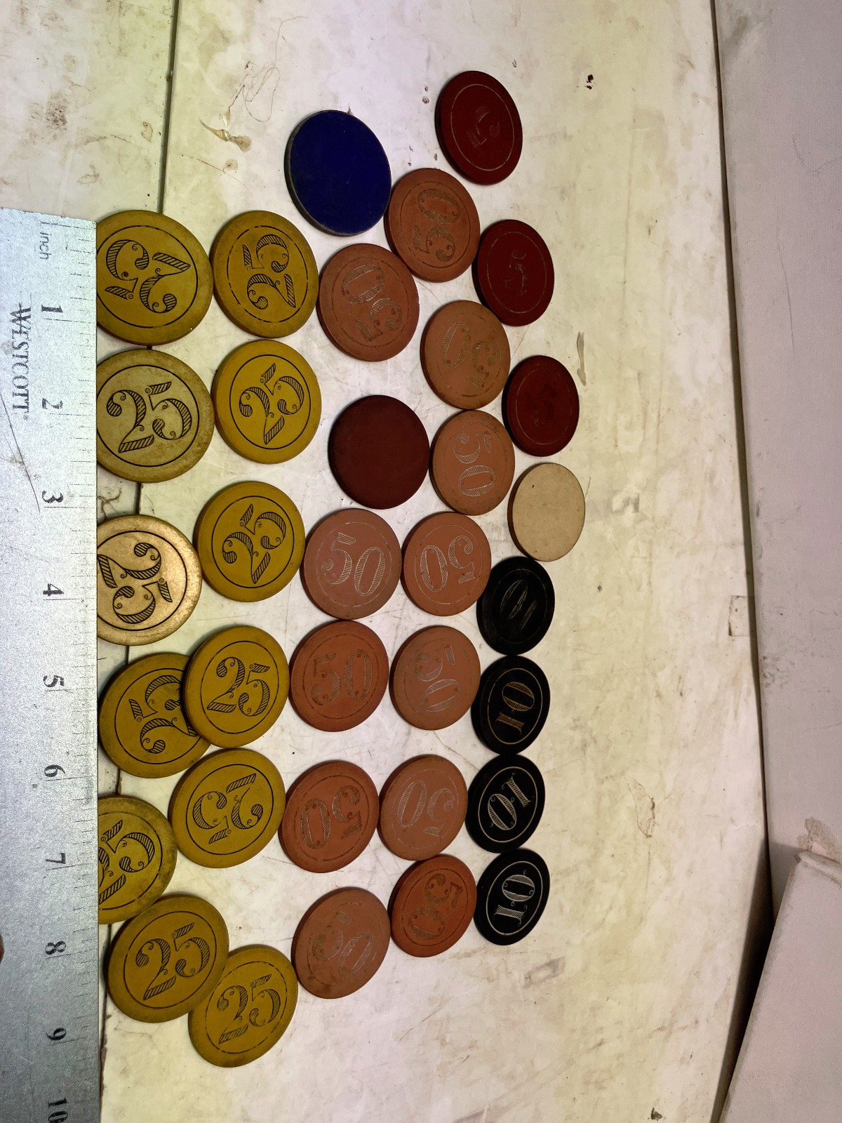 vintage poker chips, 38f free shipping
