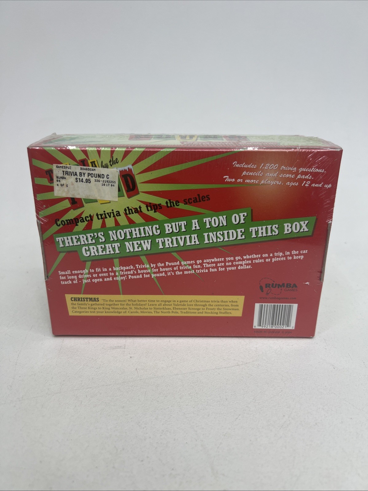 Trivia By The Pound – Christmas Edition- NEW & SEALED
