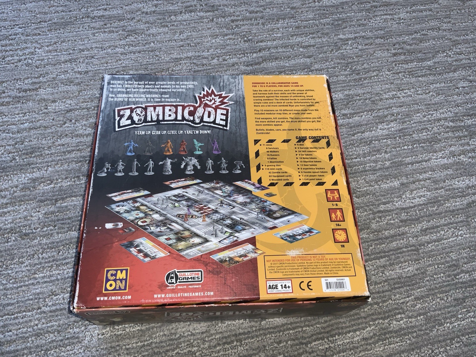 ZOMBICIDE Base Set 1st Edition Board Game 2014 – Complete Excellent Condition