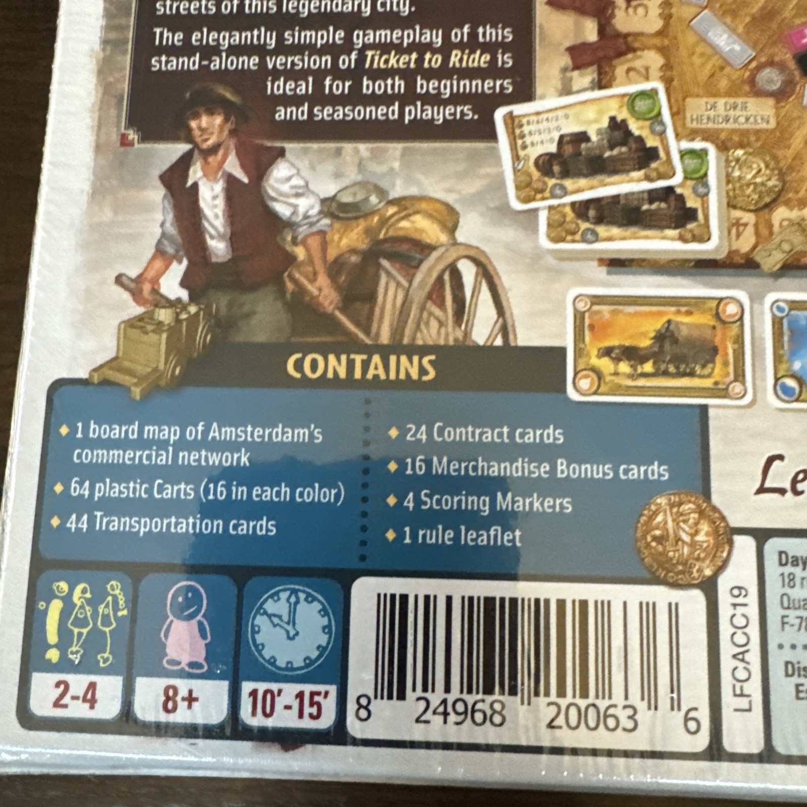 NEW! Ticket To Ride Amsterdam Board Game Days of Wonder Alan R Moon Train Cards