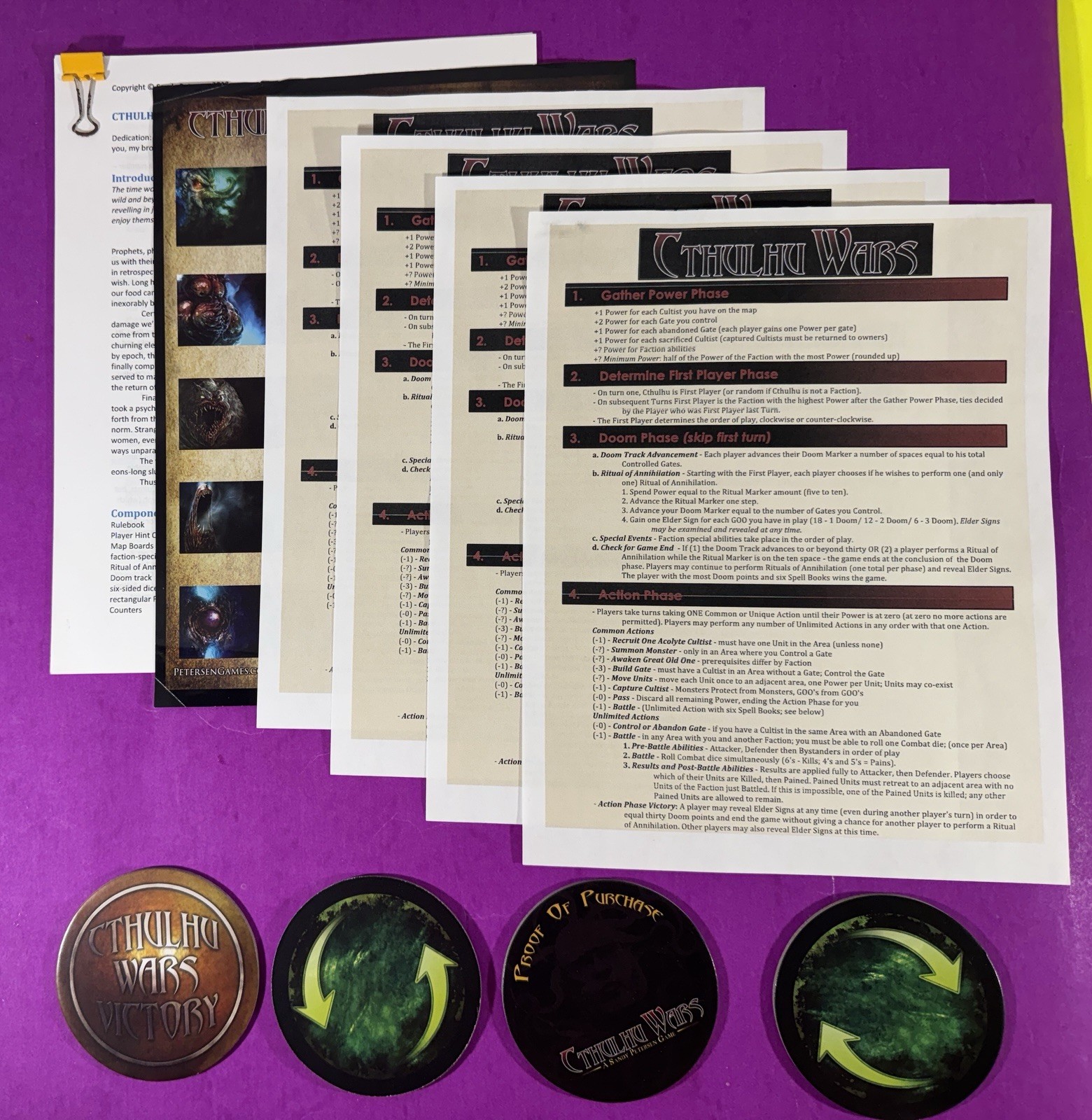 Cthulhu Wars A SANDY PETERSEN Game Kickstarter First Edition 2014 Green Games