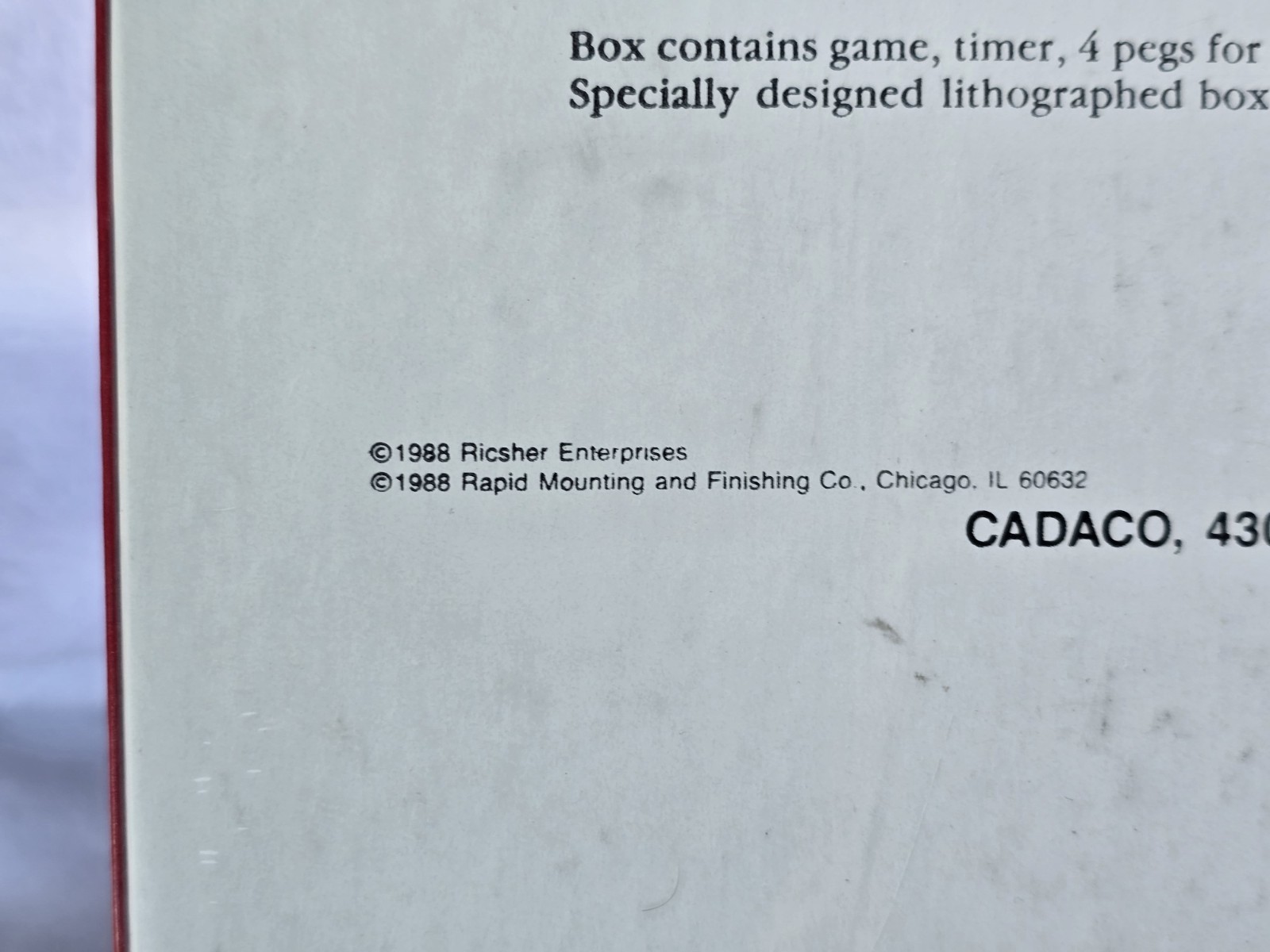 Cadaco Adverteasing Board Game Vintage 1980s Trivia Slogans Jingles