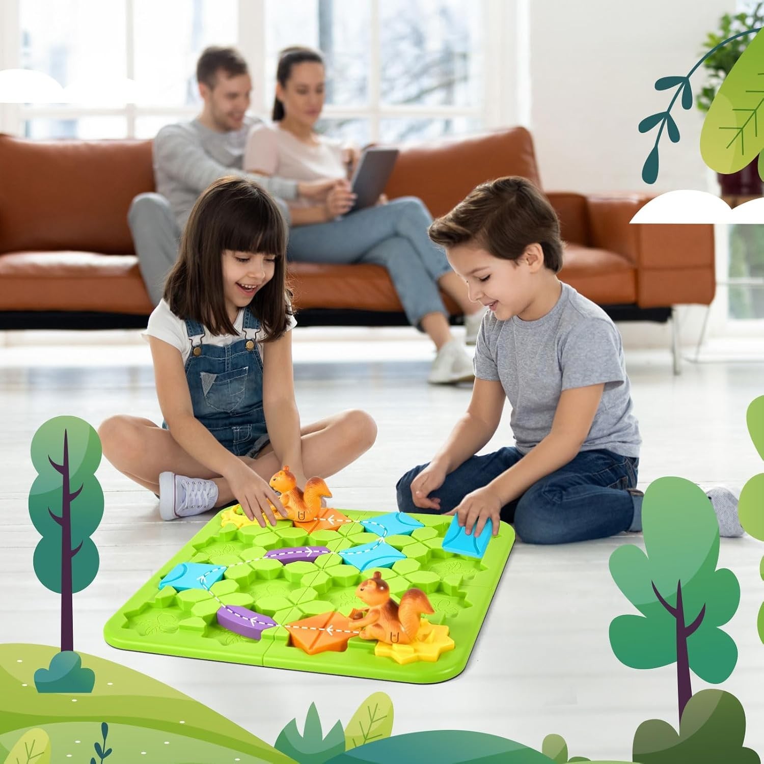 Airkid STEM Board Games Kids Brain Teasers Toys Road Builder Logic Puzzle 4-8 yr