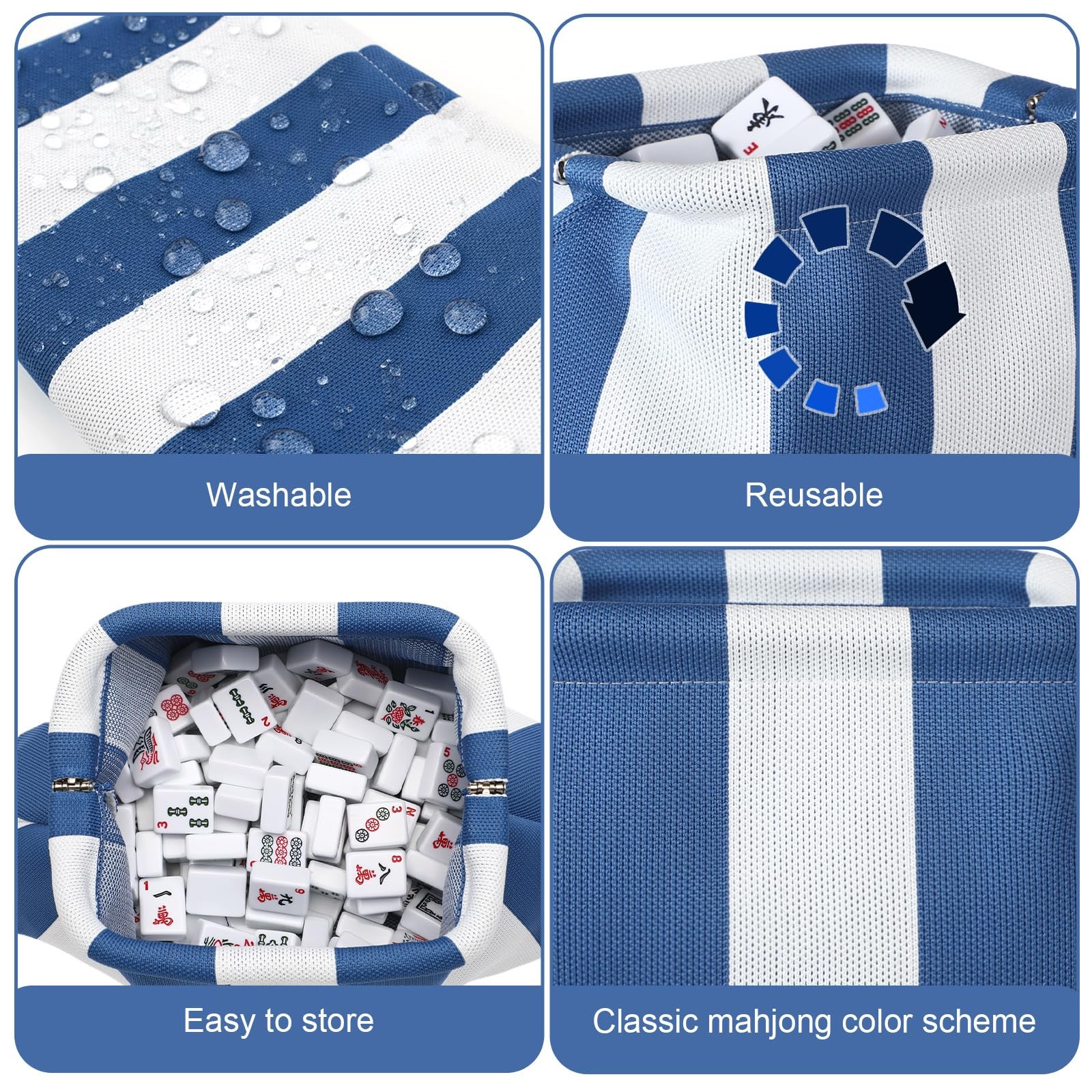 Mahjong Tile Bag Mahjong Empty Bag Crochet Purses Mah Jong Accessories and Gi…