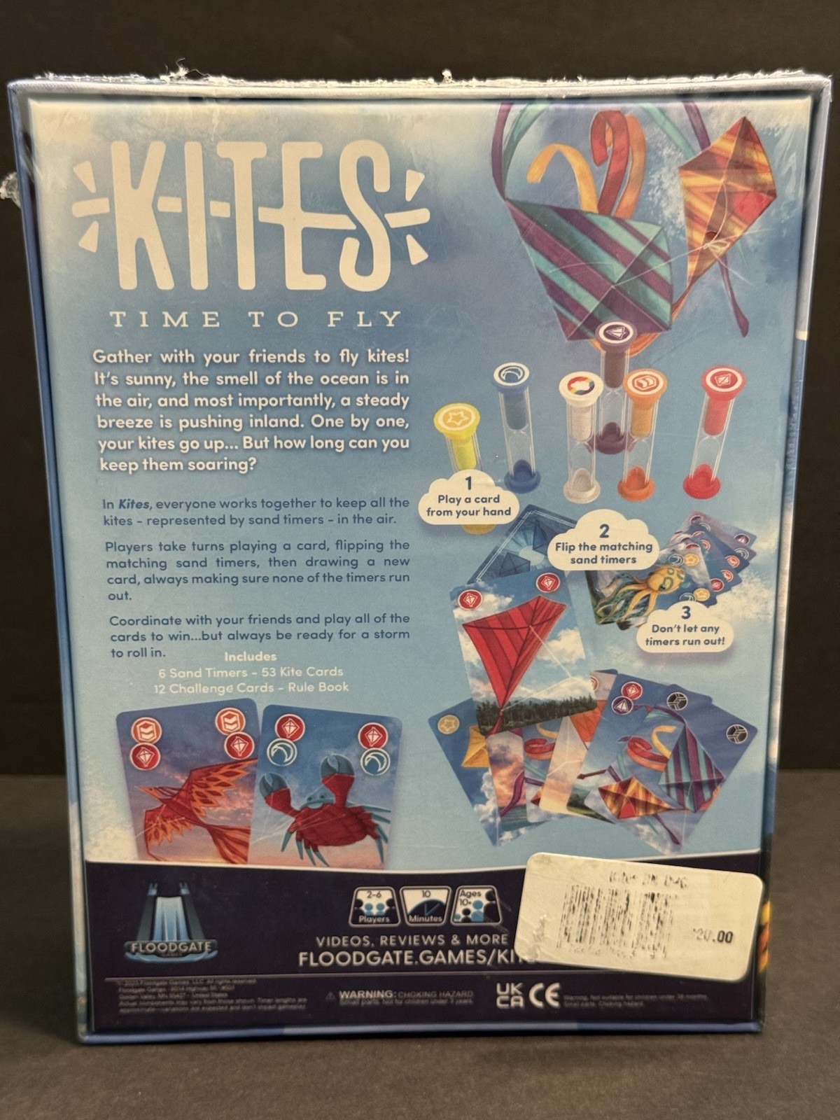 Kites Time to Fly Card Game Floodgate Games 2 to 6 Players Ages 10+ New Sealed