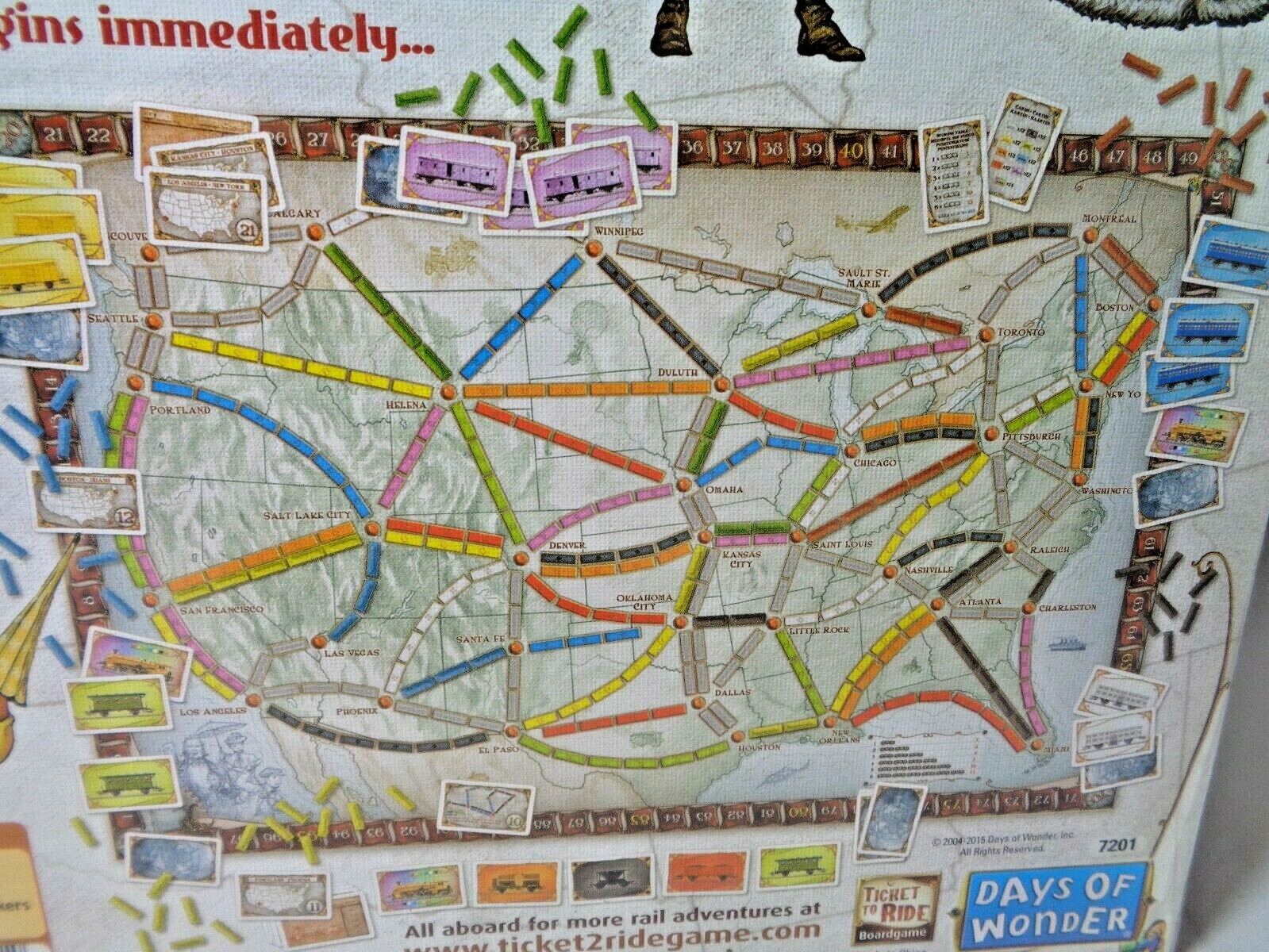 Days of Wonder Ticket To Ride by Alan R. Moon Train Adventure Board Game SEALED