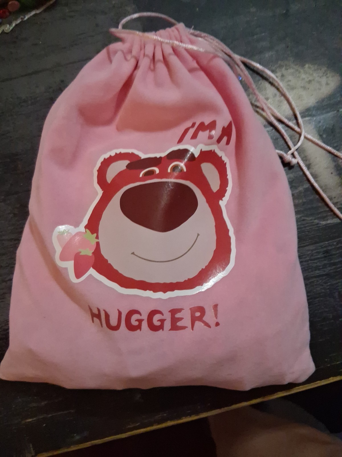 Pink Toy Story Lotso Hugging Bear Mahjong Set With Carry Bag Travel Size