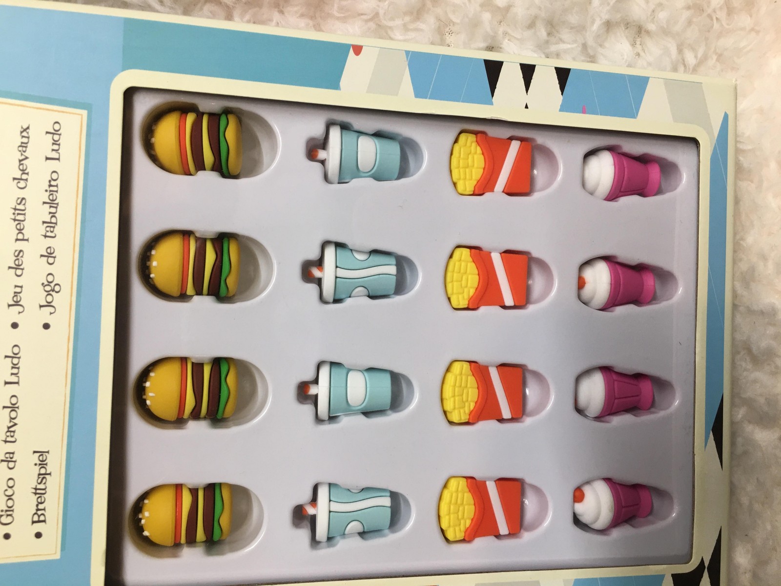 Ludo’s Diner Board Game Retro Food Theme Burgers Fries Shakes Complete Set New