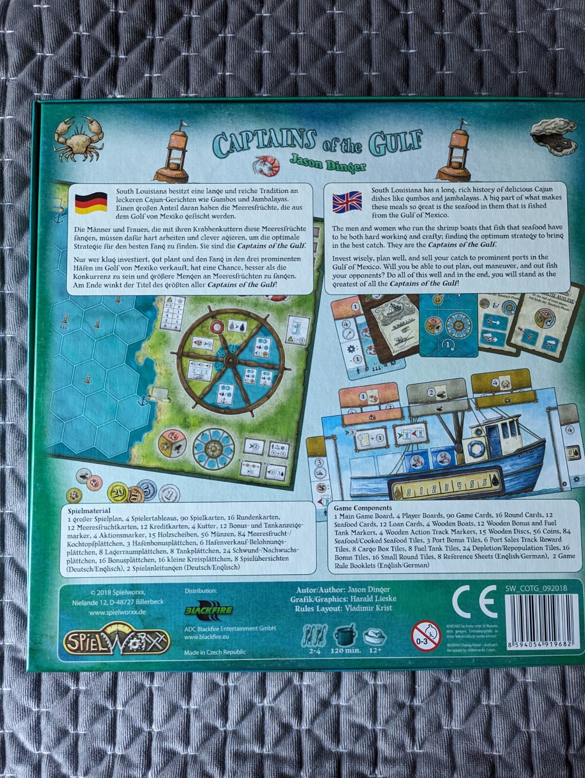 Captains of the Gulf (2018 Ed) Spielworxx Boardgame (Sleeved Cards)