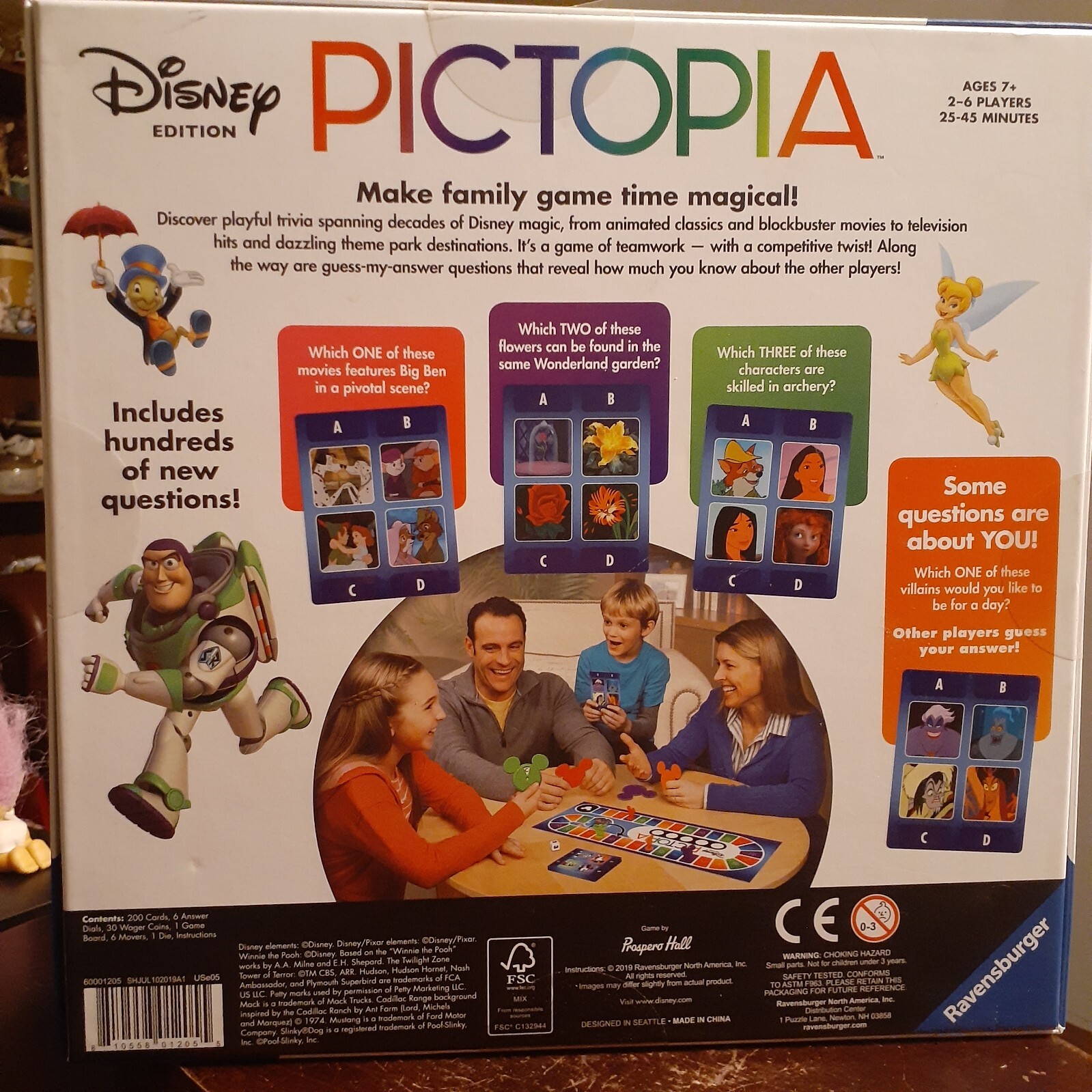 PICTOPIA: DISNEY EDITION Board Game PICTURE TRIVIA FAMILY AGES 7+ NEW 1000 Quest