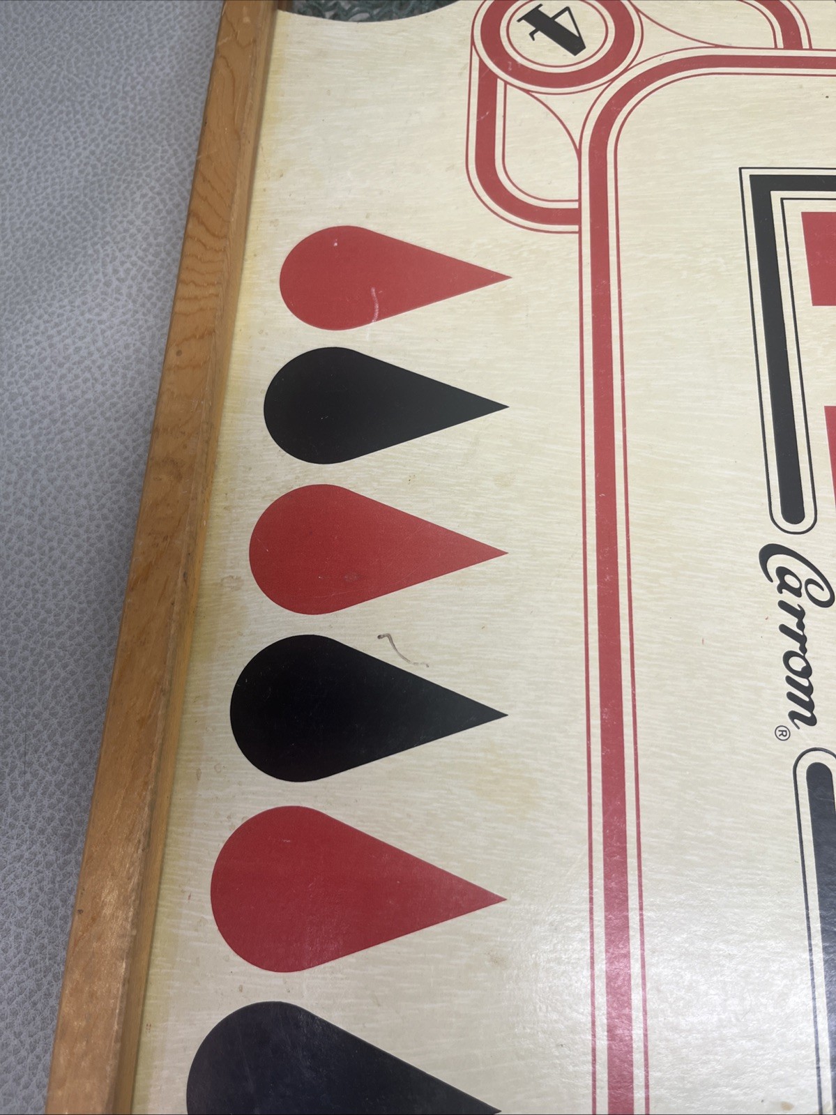 Carrom Double Sided Game Board With Attached Hanger. Game Room/man Cave.