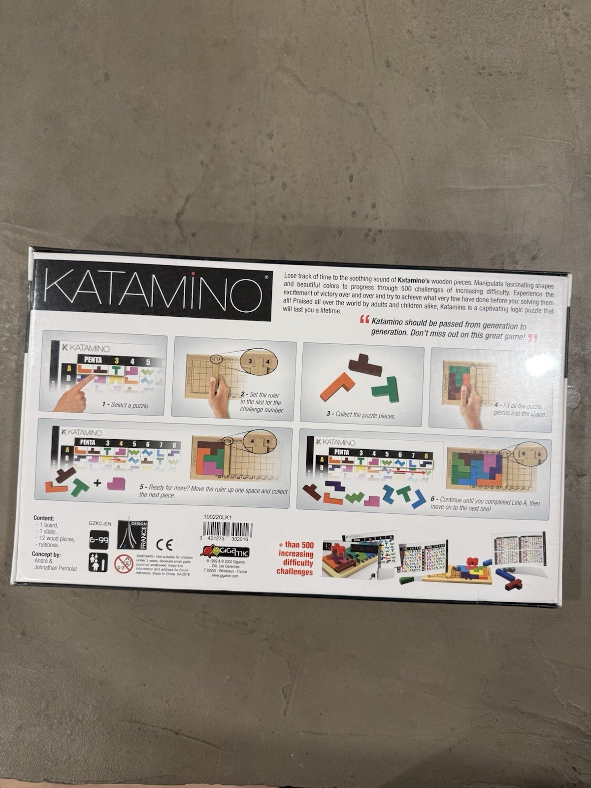 Katamino Gigamic Wooden Puzzle Game NEW Sealed Complete 500+ Challenges