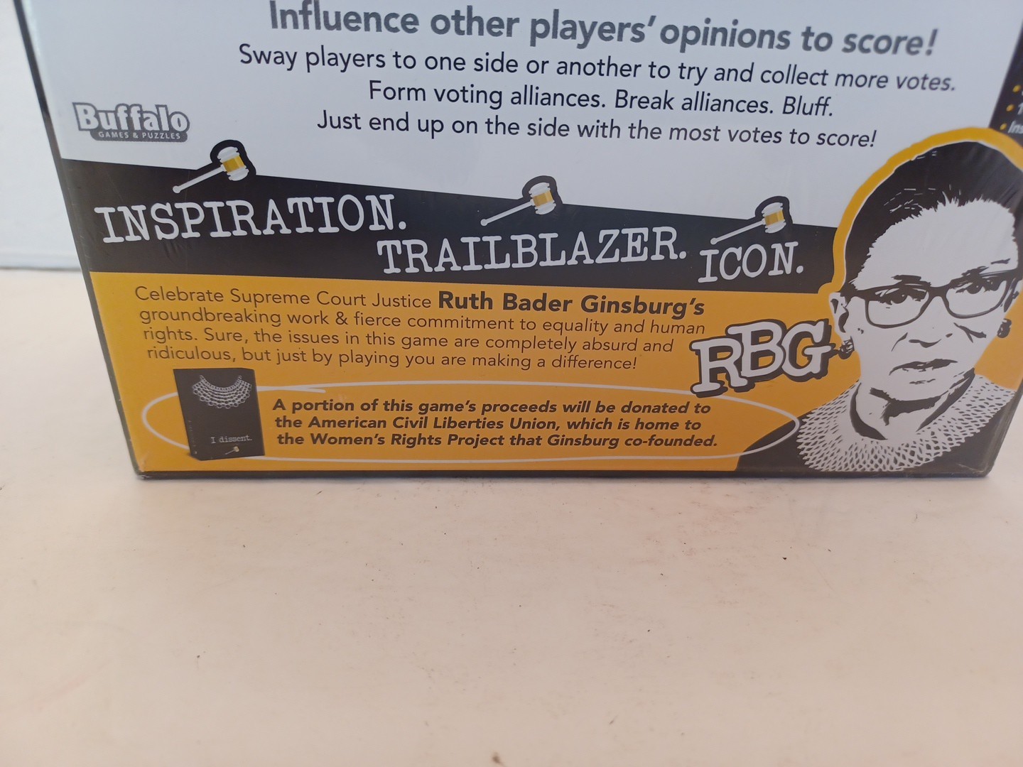 I Dissent Board Game A Game of Supreme Opinions Ruth Bader Ginsberg FREE SHIP
