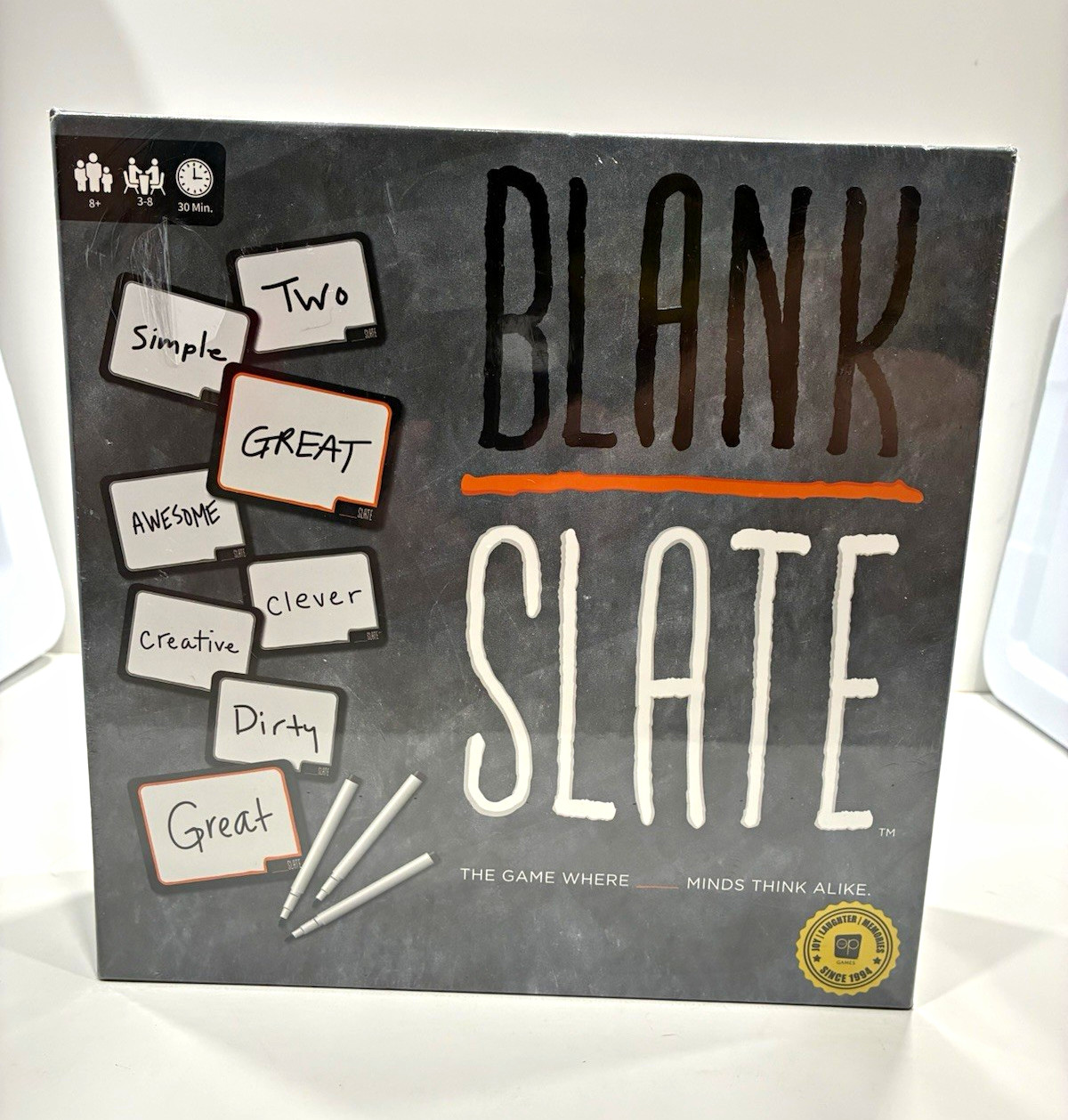 The OP Games Blank Slate Word Board Game Dry-Erase 3-8 Players 8+ 2019
