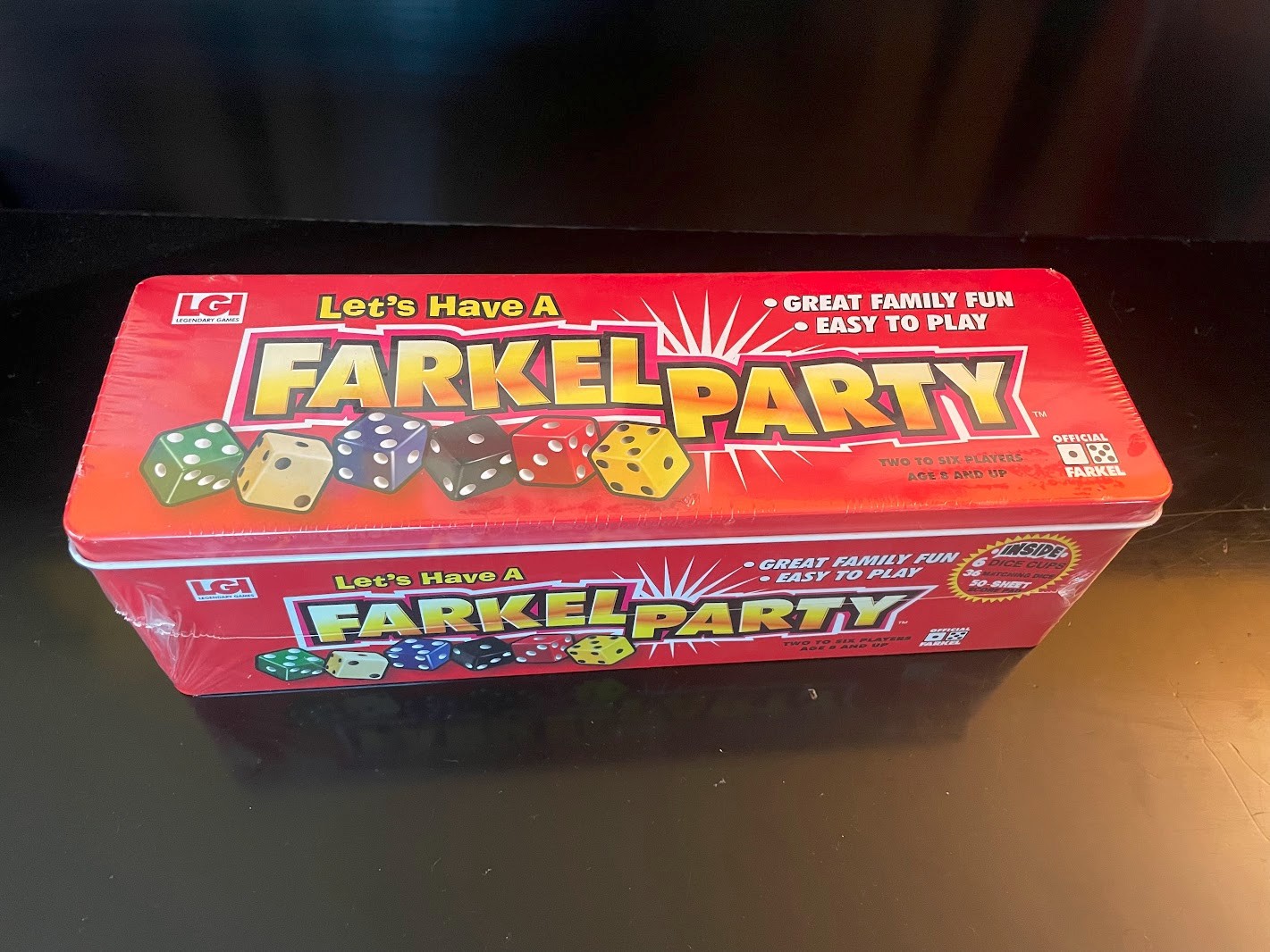 Farkel Party Game Classic Farkle Dice Fun 6 Player Colored Cups Ages 8+