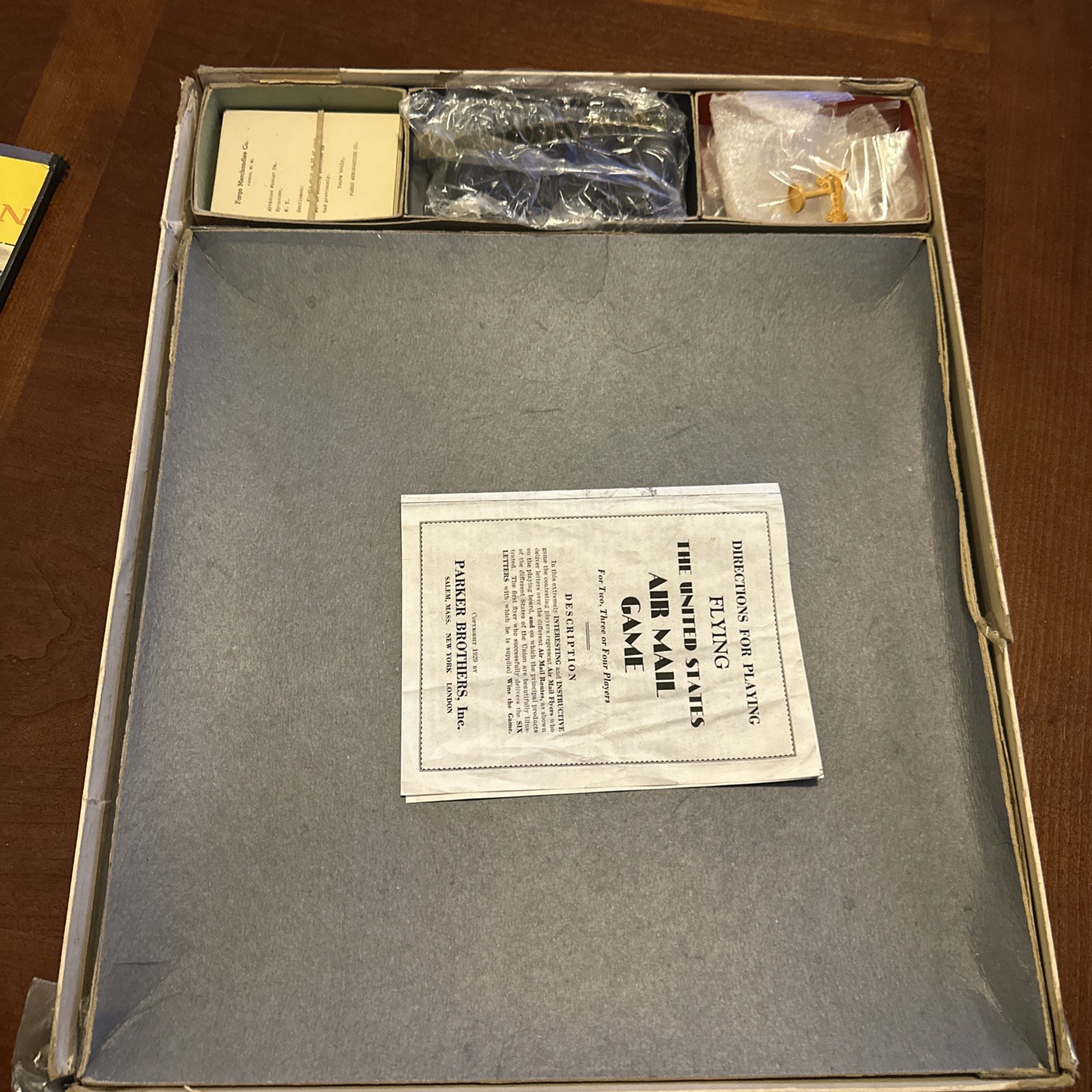 Parker Brothers Flying The United States Air Mail Game 1924 Vintage Rare