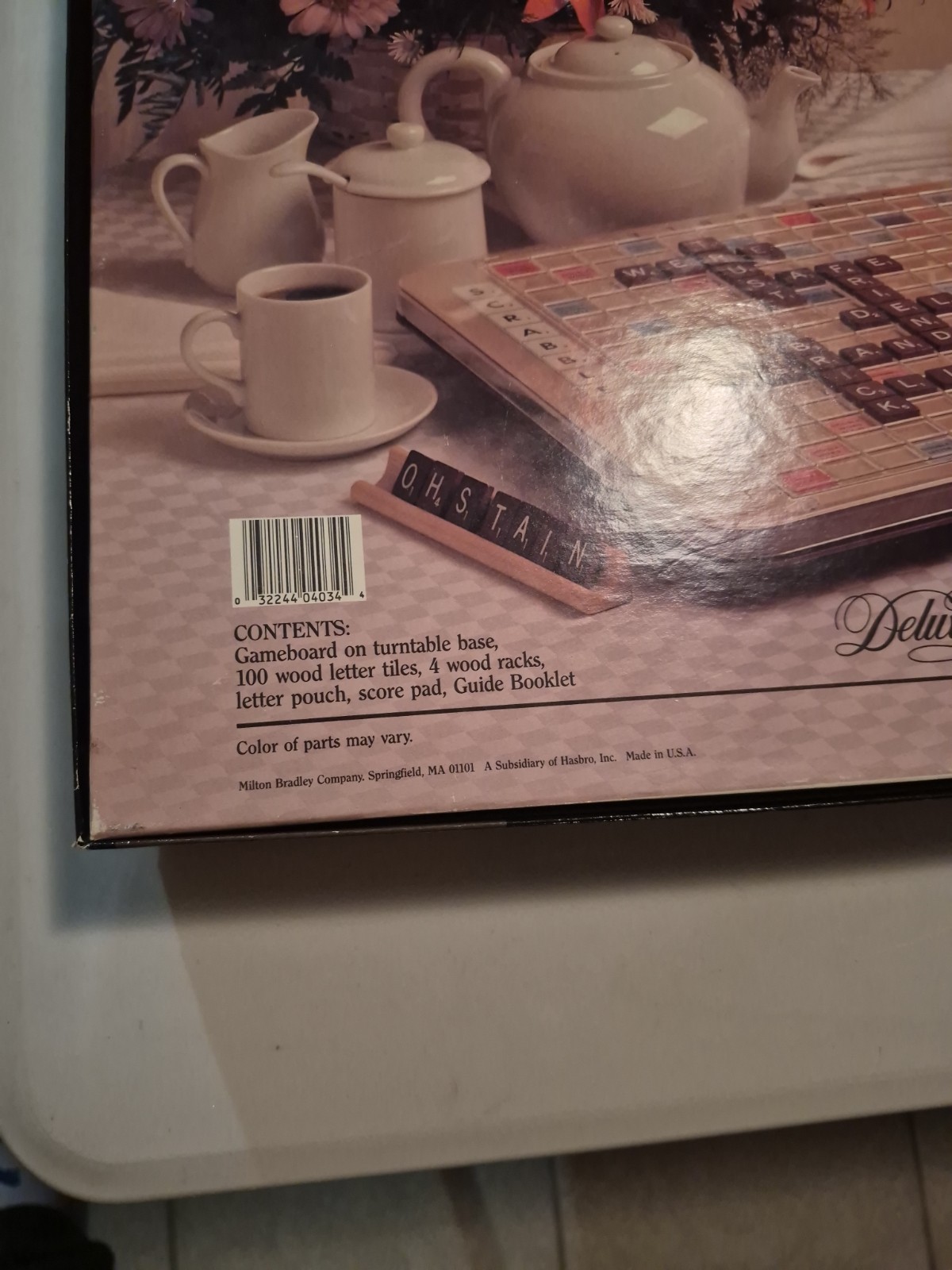 Vintage 1989 Milton Bradley 4034 Scrabble Deluxe Edition Board Game