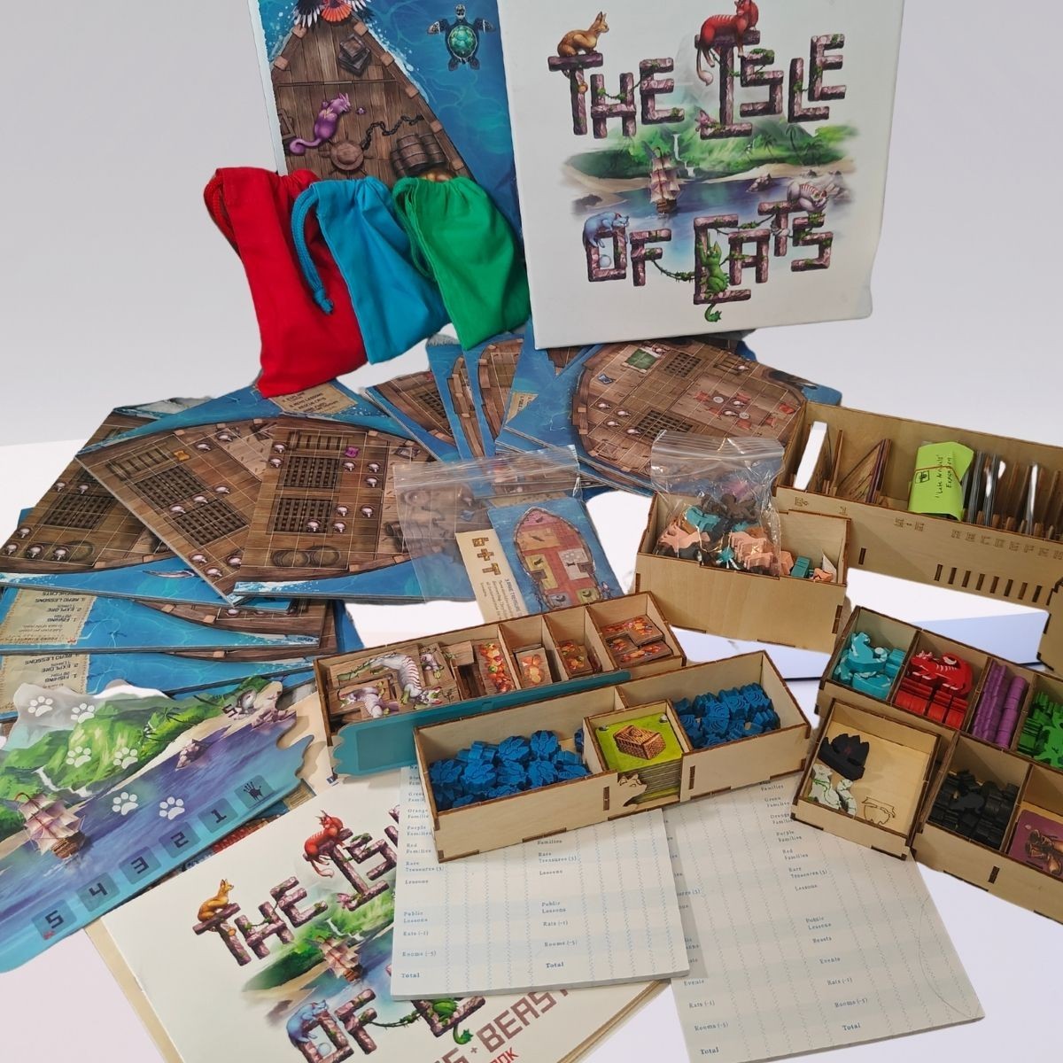 Complete Big Box Isle of Cats – Kickstarter All-In w/ All Expansions & Kittens