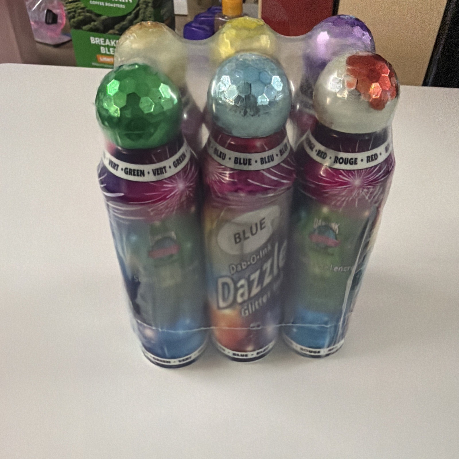 Glitter Bingo Dauber Ink 6Pk Mixed Colors 3oz Dabbers Marker Set