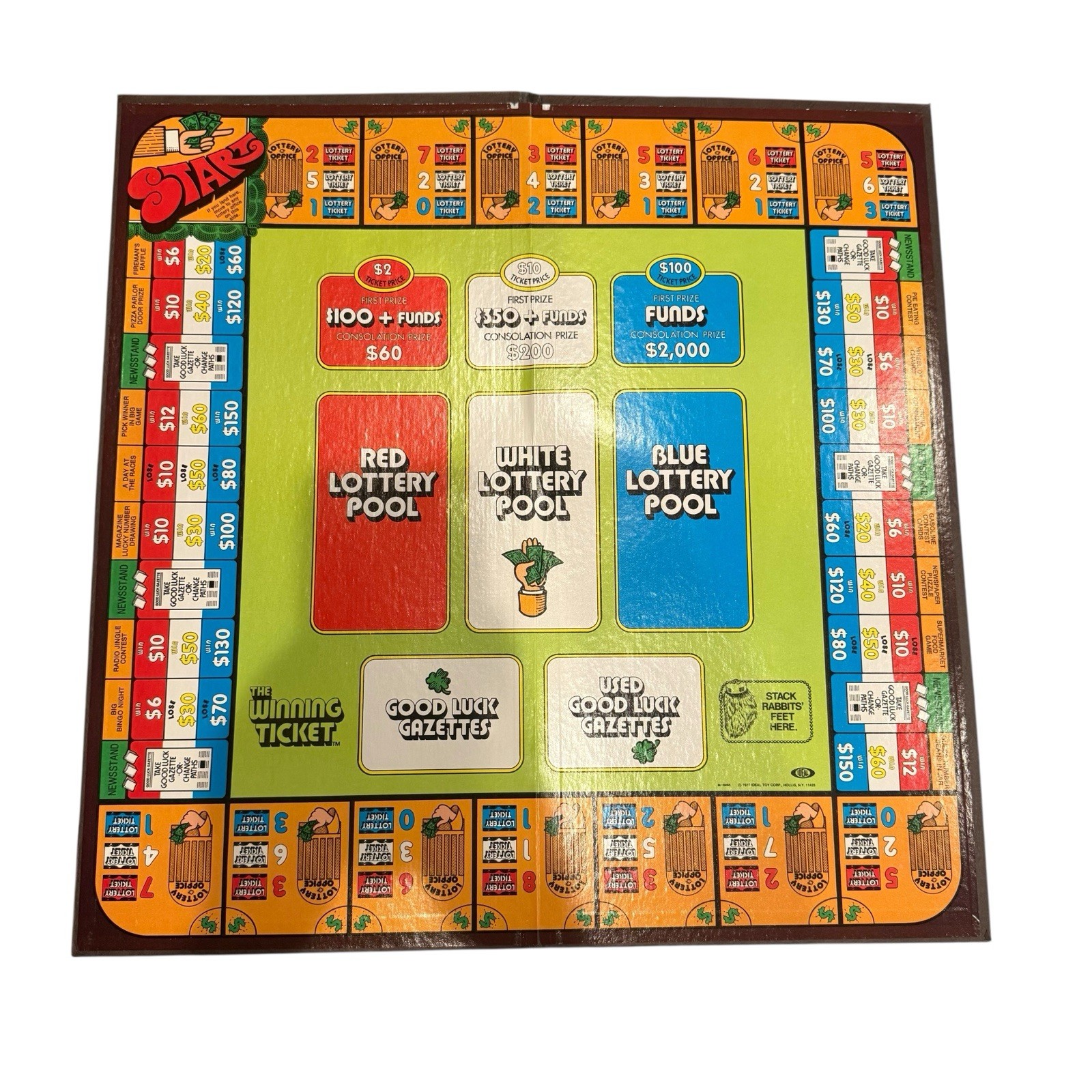 The Winning Ticket Board Game Ideal 1997 New W Flaws Vintage Read Description