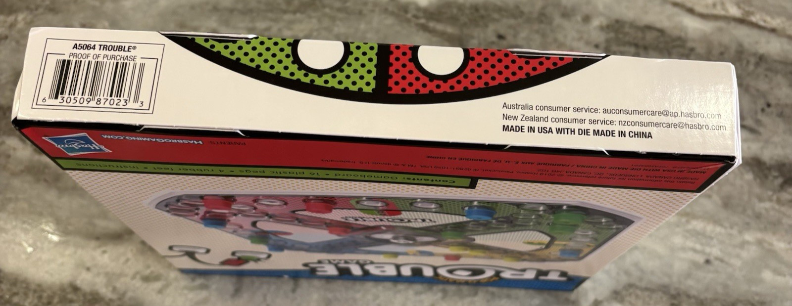 Hasbro Gaming Trouble Board Game for Kids Ages 5 and Up 2-4 Players New