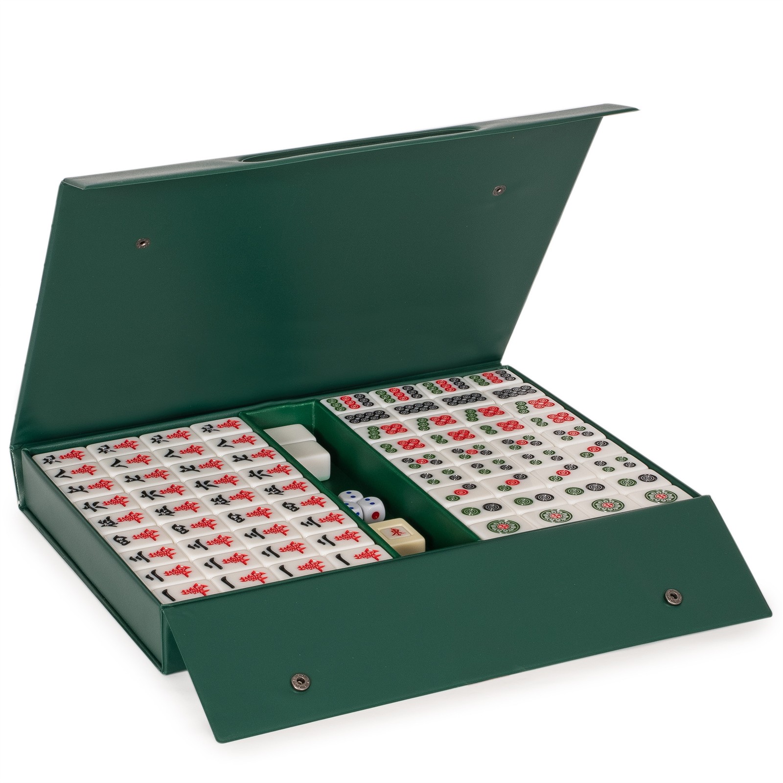 Chinese Mahjong Set, “Emerald Weave” with 146 Large Tiles