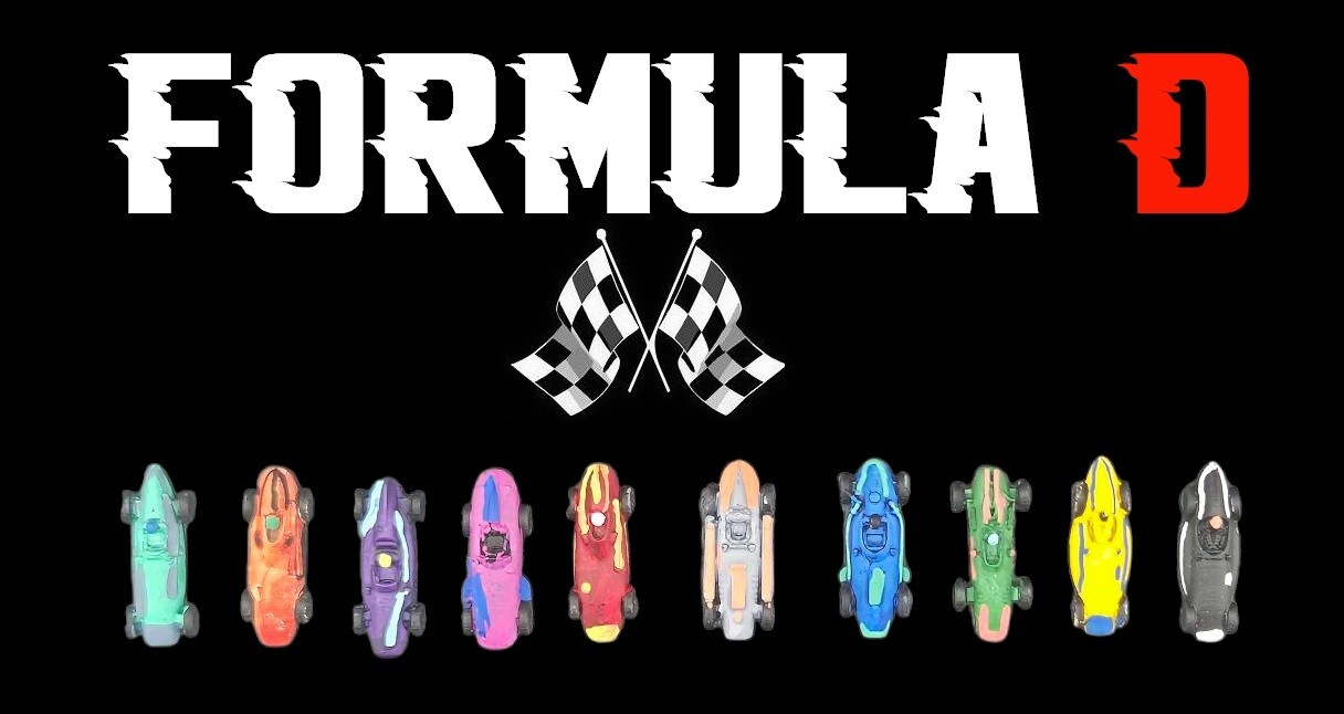 Formula D 10 painted F1 miniature cars / 10 cars F1 (20mm) painted