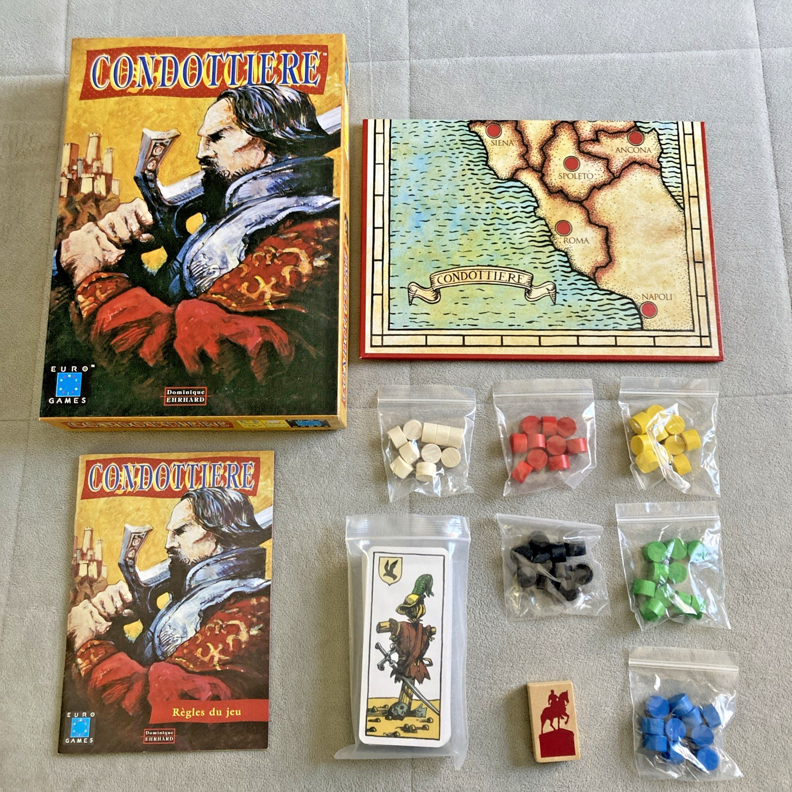 Condottiere Board Game COMPLETE IN BOX Eurogames Descartes Multilingual Edition